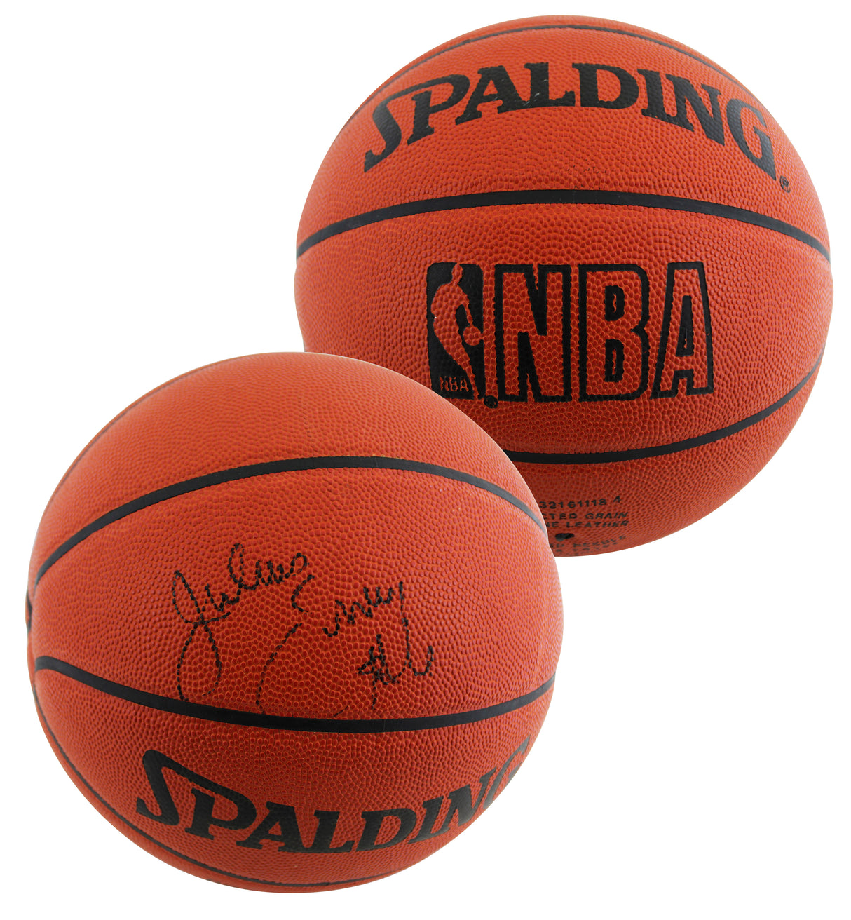 76ers Julius Erving Signed Spalding Official NBA Game Basketball BAS #BU55114
