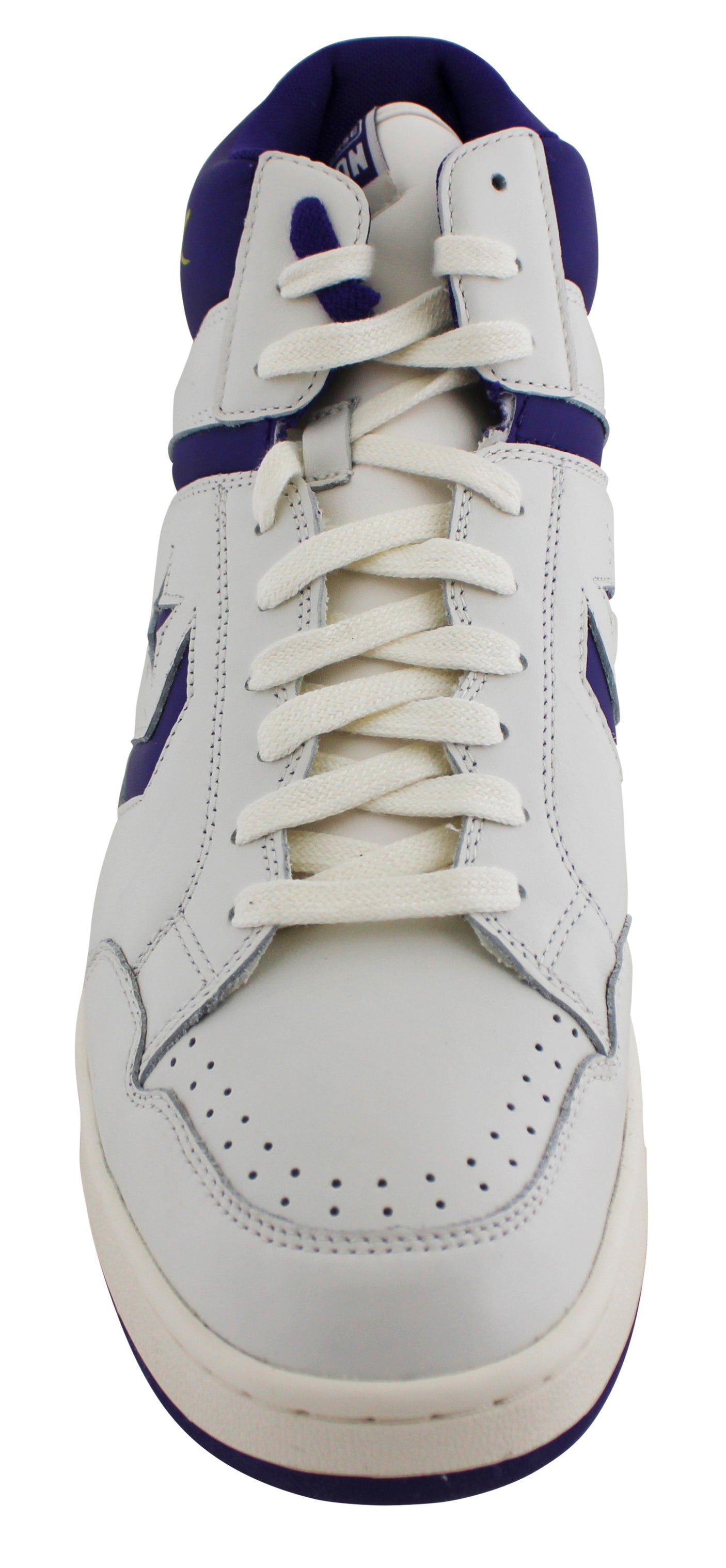 Lakers Magic Johnson Signed Right Purple & White Converse Weapon Shoe BAS Wit 3