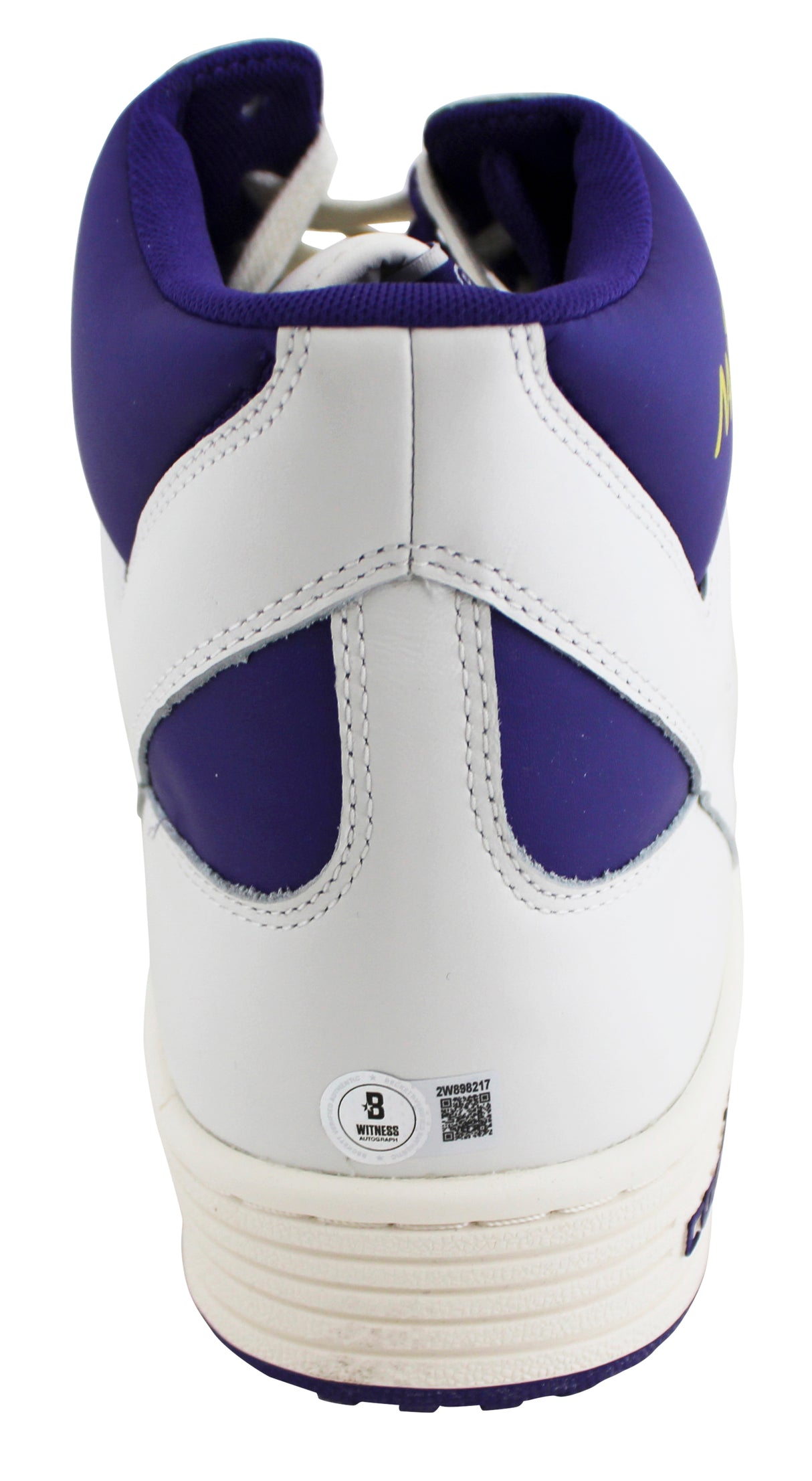 Lakers Magic Johnson Signed Right P&W Converse Weapon Shoe W/ Case BAS Witness 3