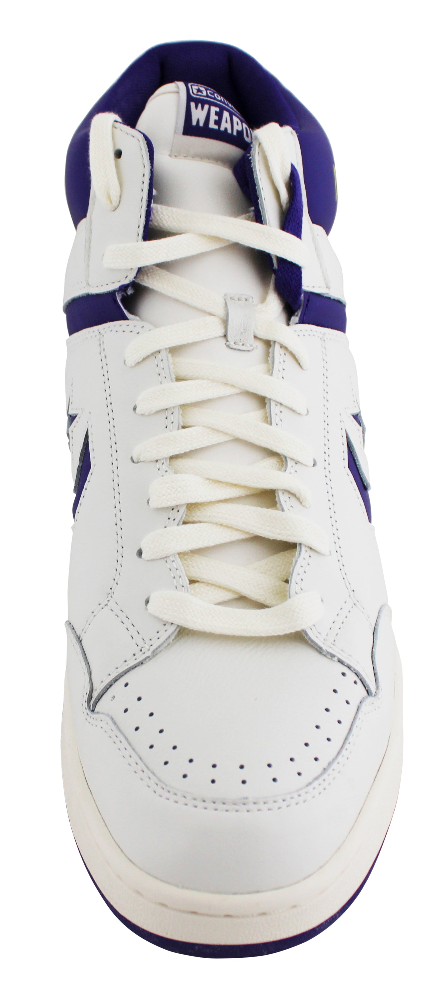 Lakers Magic Johnson Signed Left Purple & White Converse Weapon Shoe BAS Wit 3