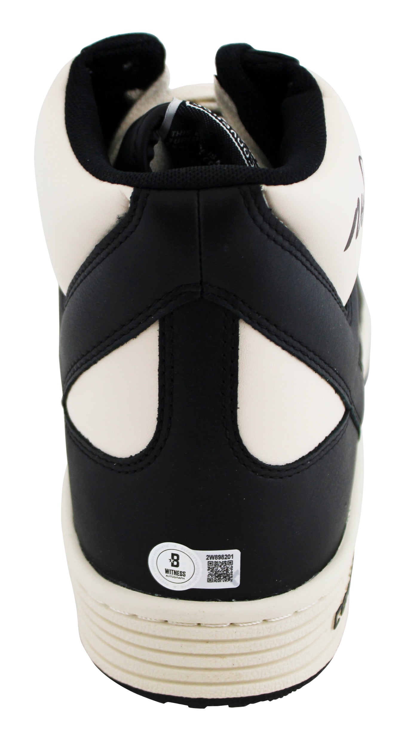 Lakers Magic Johnson Signed Right Black & White Converse Weapon Shoe BAS Wit 3