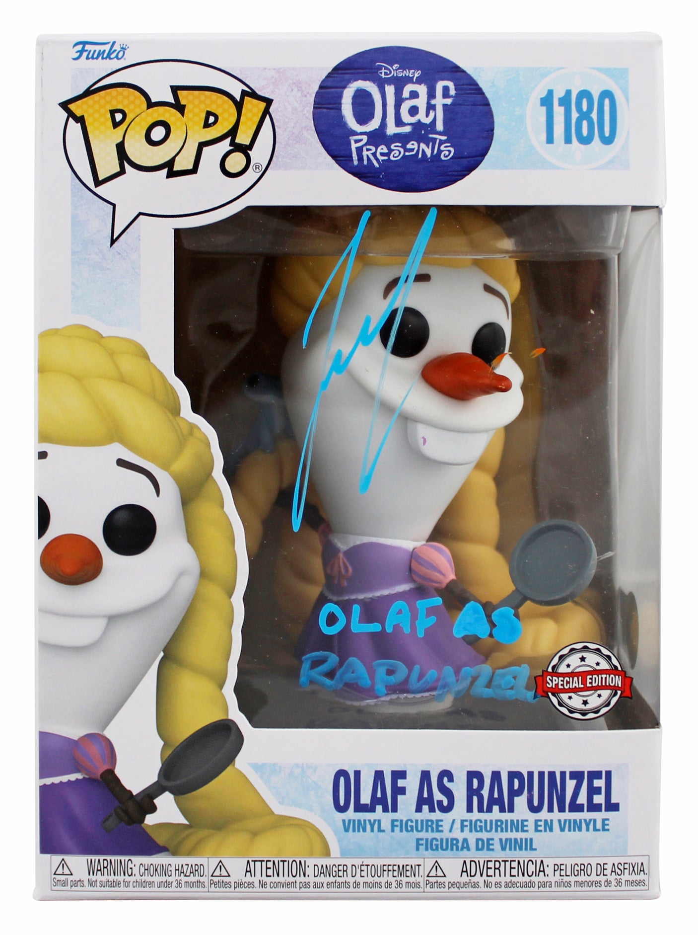 Josh Gad Frozen "Olaf as Rapunzel" Signed #1180 Funko Pop Vinyl Figure BAS 2