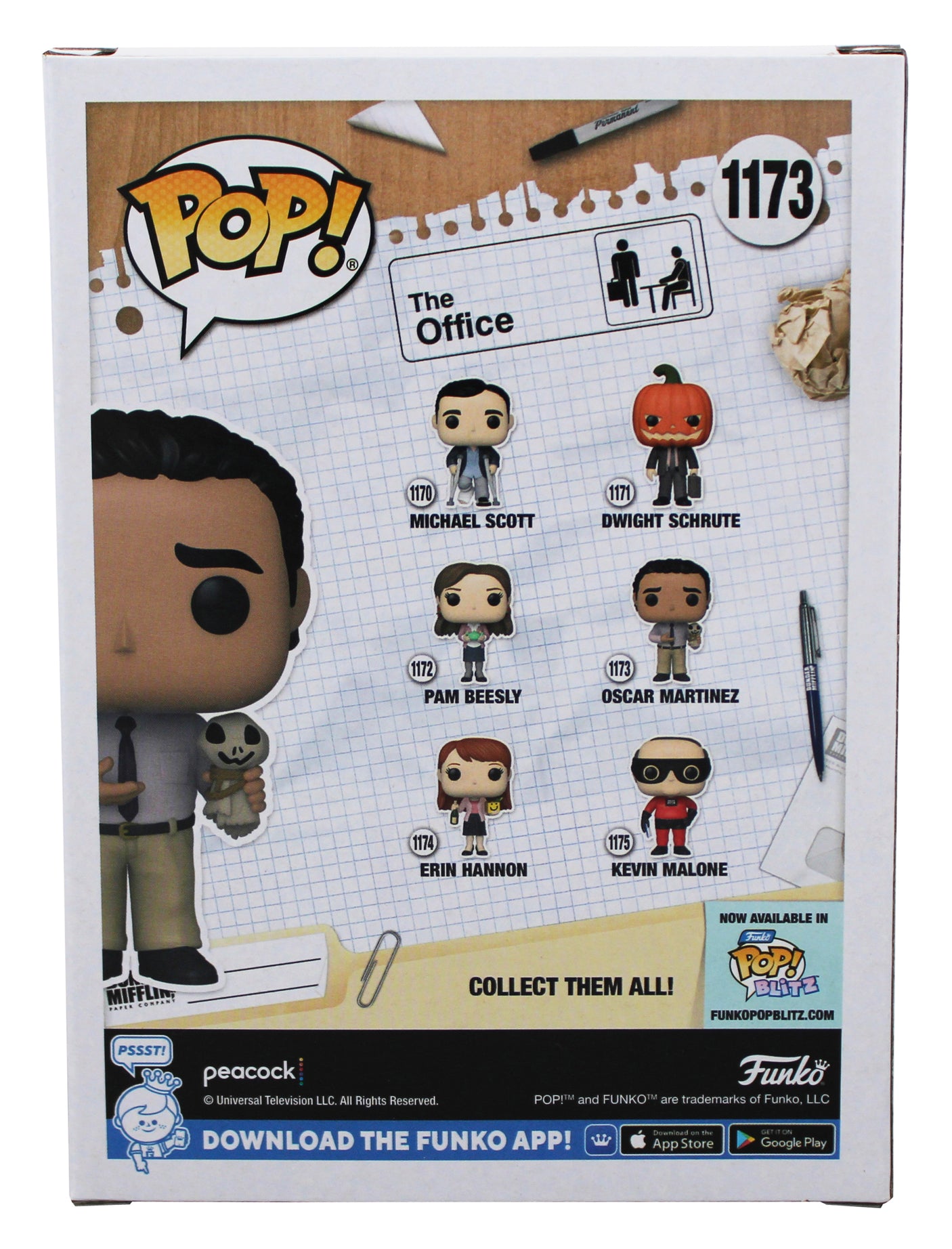 Oscar Nunez The Office Signed Oscar #1173 Funko Pop Vinyl Figure JSA #WA178185