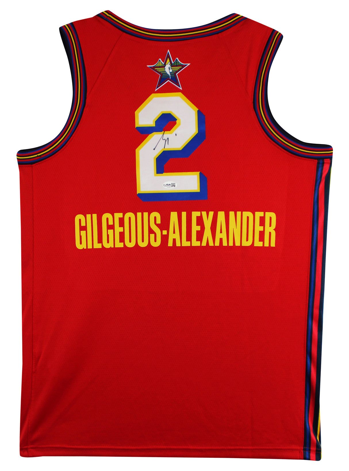 Shai Gilgeous-Alexander Signed Red ASG Nike Jordan Swingman Jersey JSA #CK50631