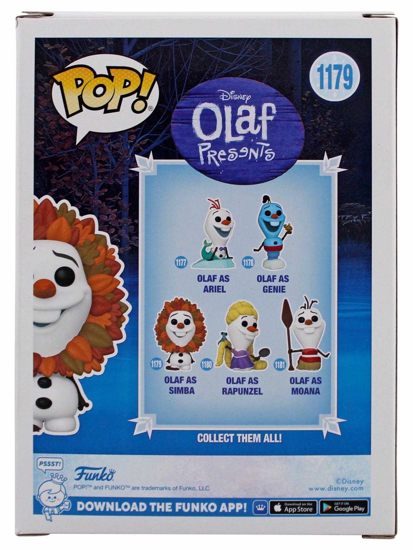 Josh Gad Frozen "Olaf" Signed #1179 Olaf as Simba Funko Pop Vinyl Figure BAS 2