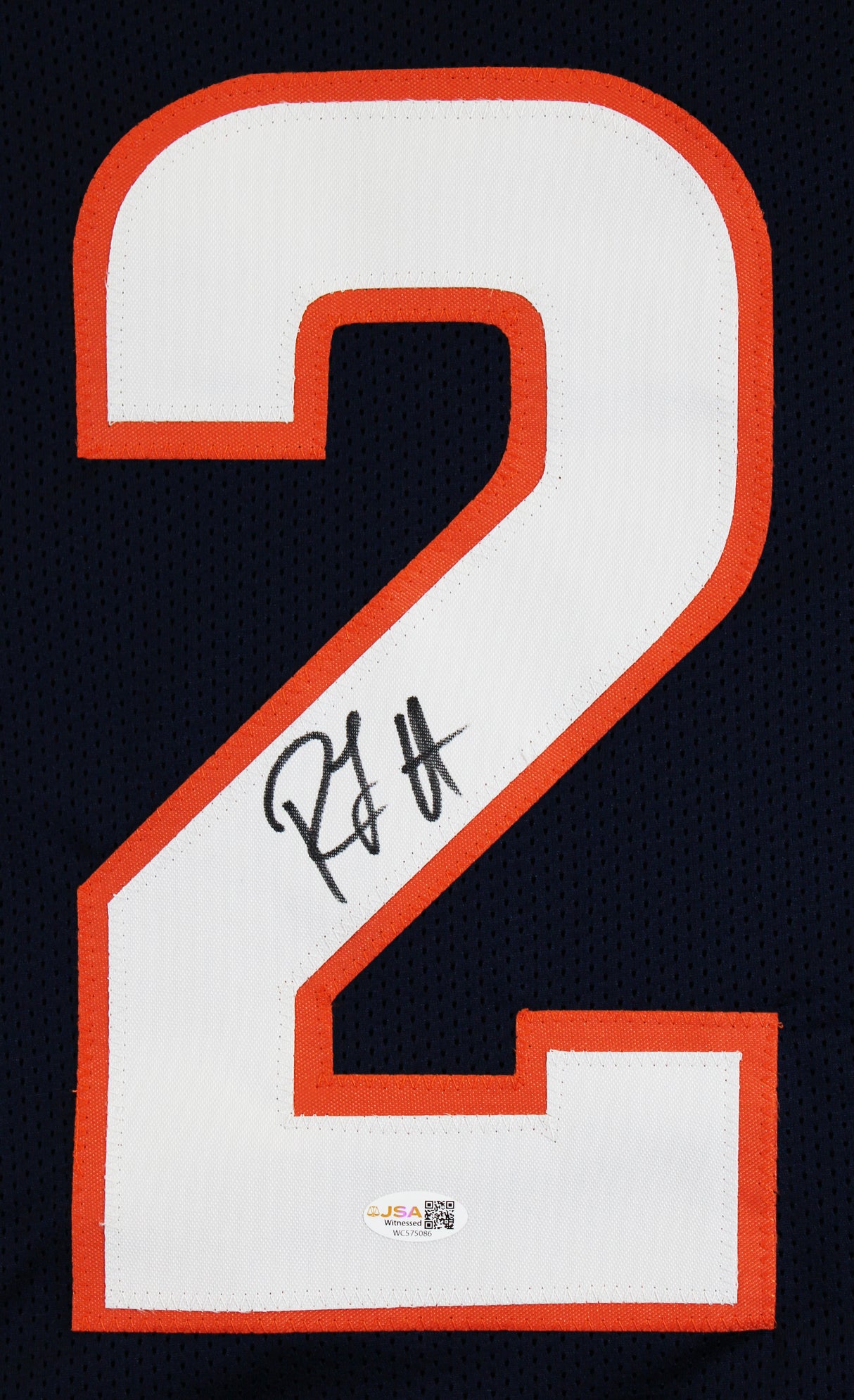 R.J. Harvey Authentic Signed Navy Pro Style Jersey Autographed JSA Witness