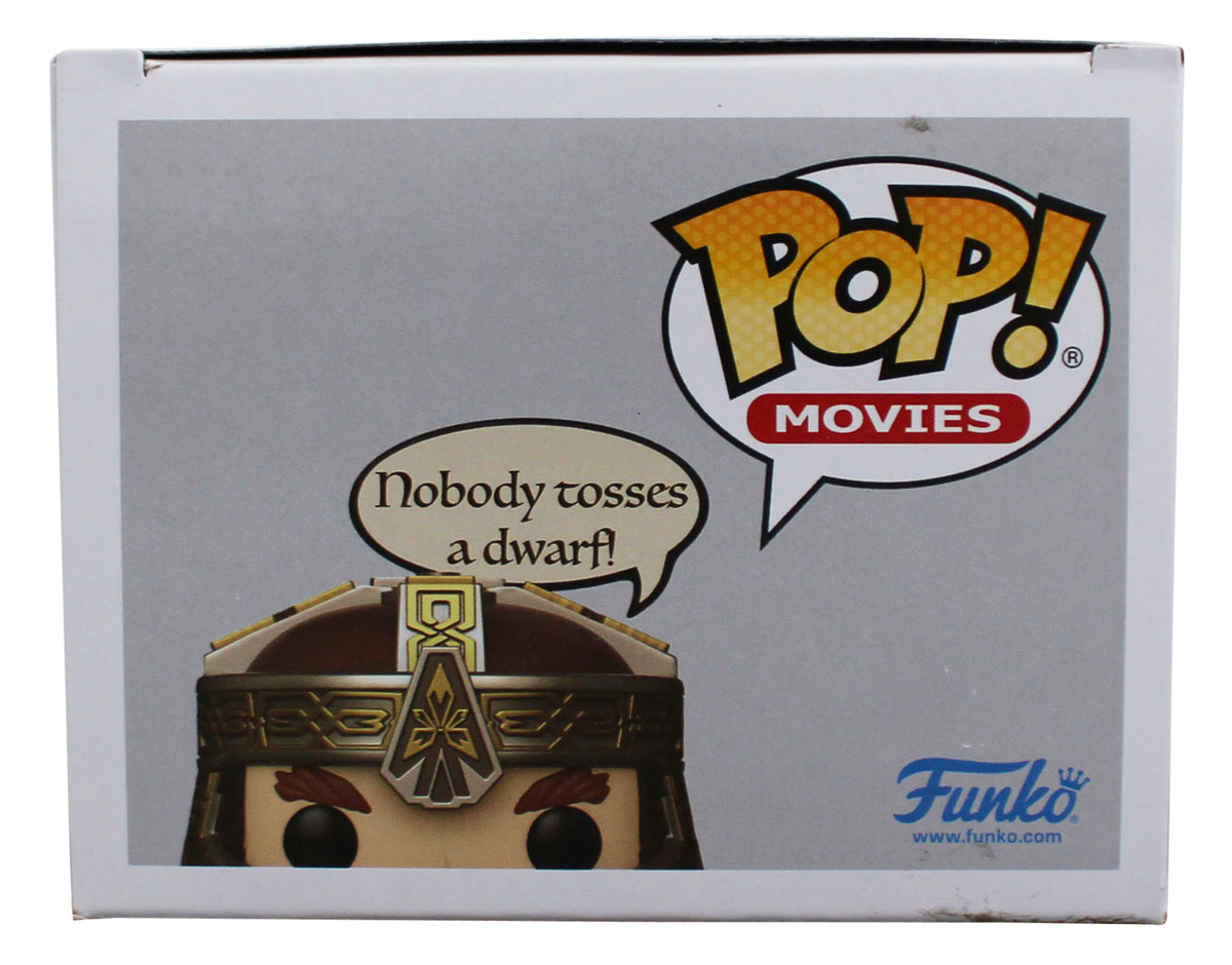 John Rhys-Davies LOTR "Gimli" Signed #2028 Funko Pop Figure w/ Yellow Sig BAS W