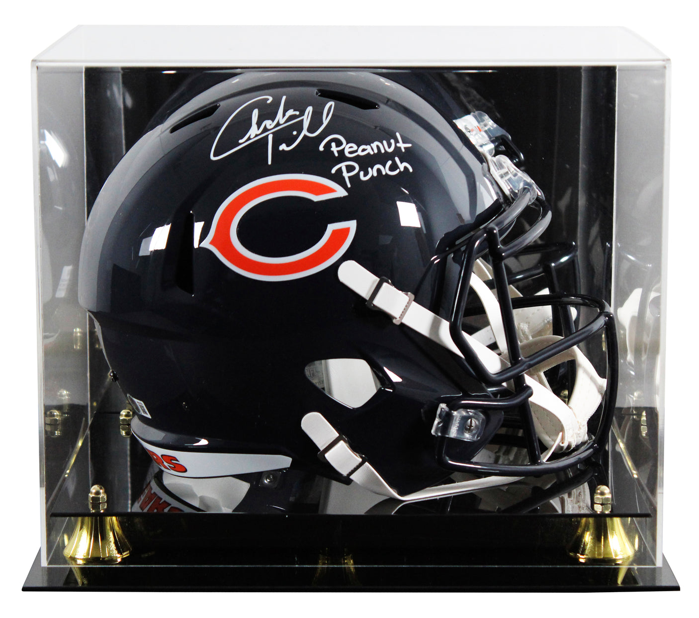 Bears Charles Tillman "Peanut Punch" Signed F/S Speed Rep Helmet W/ Case BAS Wit