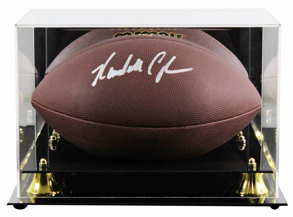 Eagles Randall Cunningham Signed Wilson Super Grip Nfl Football w/ Case BAS Wit