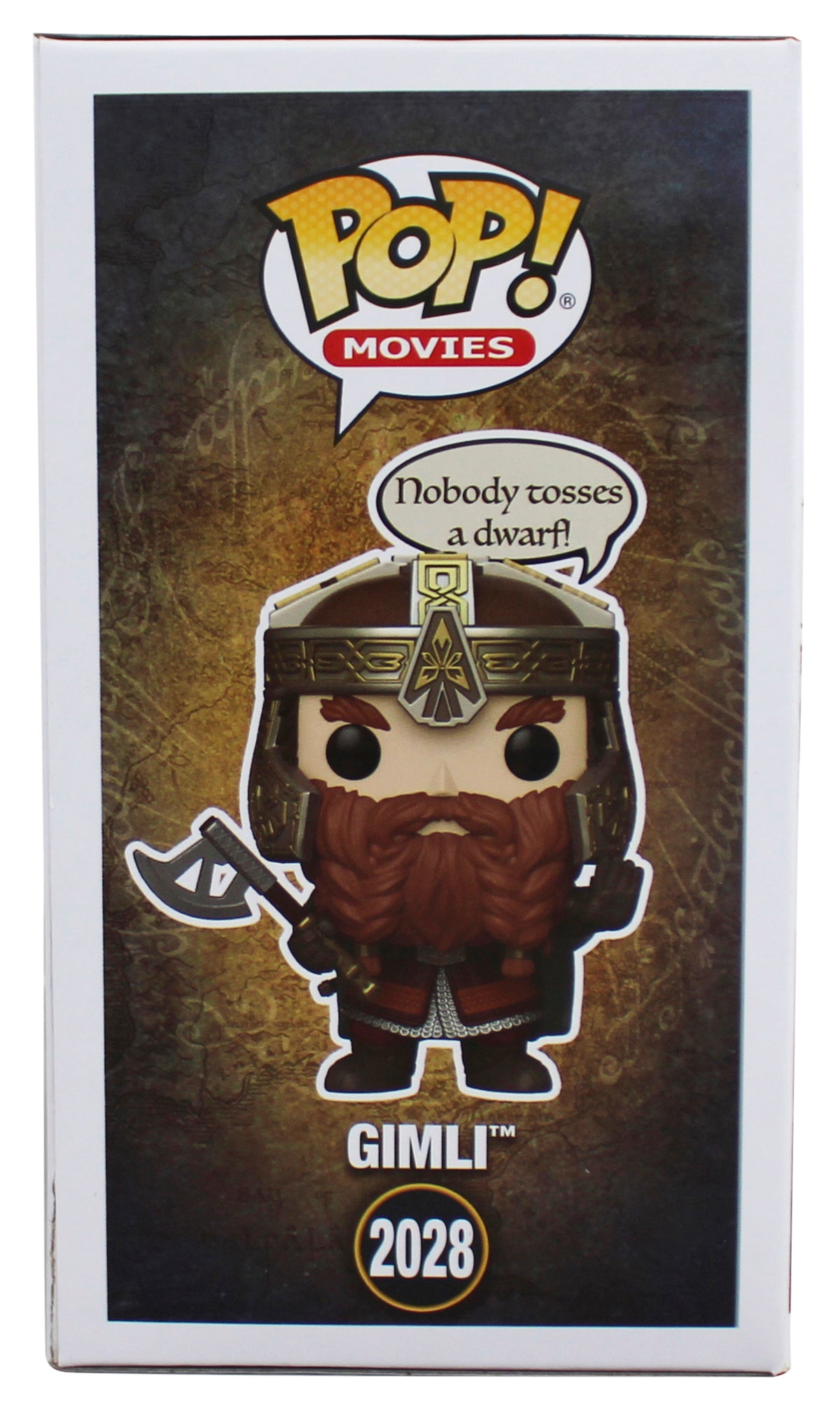 John Rhys-Davies LOTR "Gimli" Signed #2028 Funko Pop Figure w/ Blue Sig BAS Wit