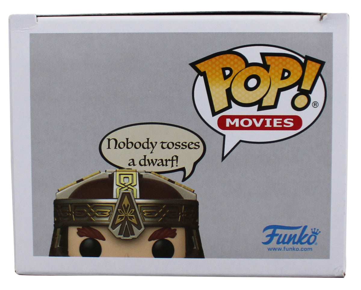 John Rhys-Davies LOTR "Gimli" Signed #2028 Funko Pop Figure w/ Blue Sig BAS Wit