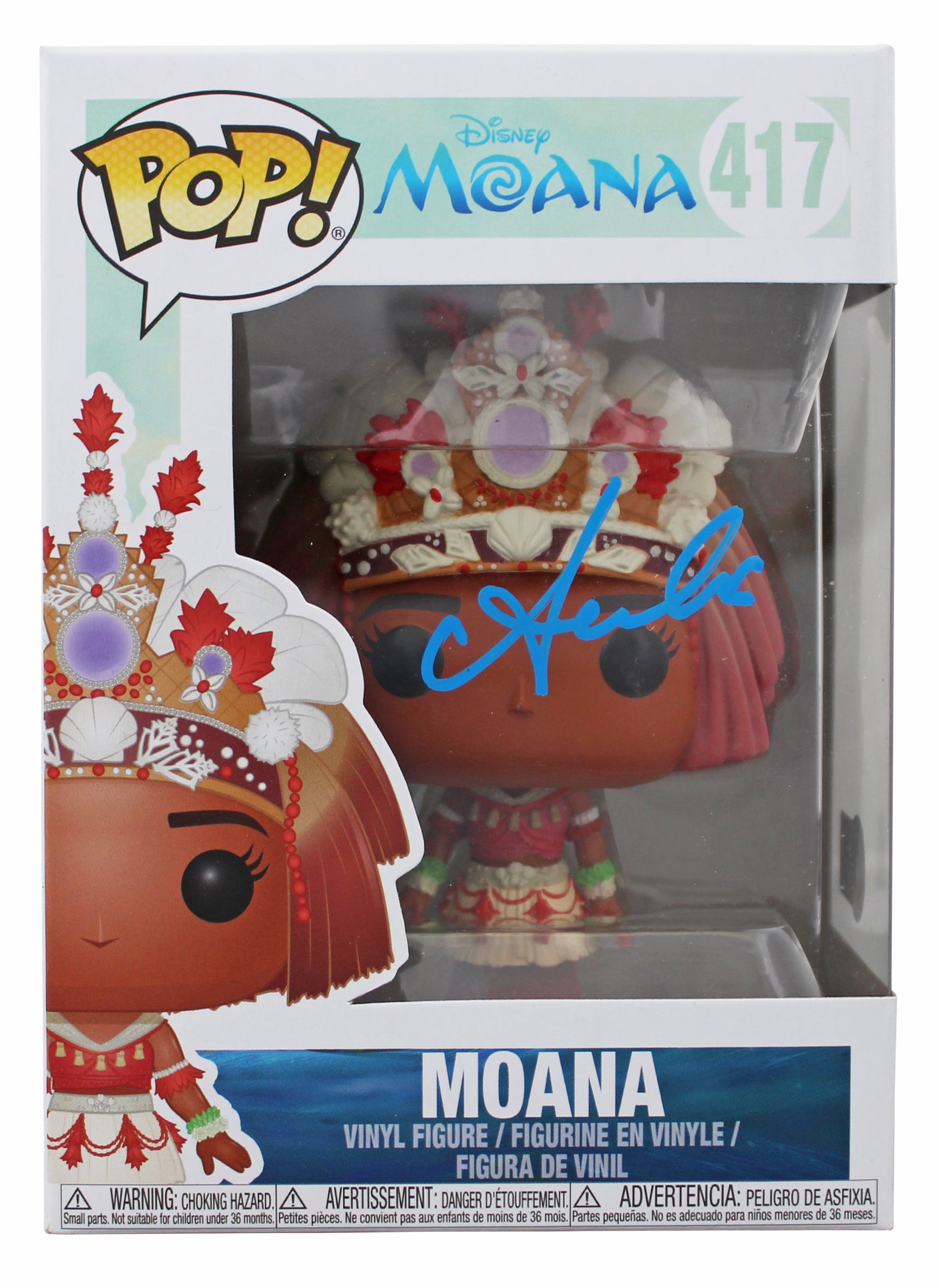 Aulii Cravalho Moana Authentic Signed #417 Funko Pop Vinyl Figure BAS