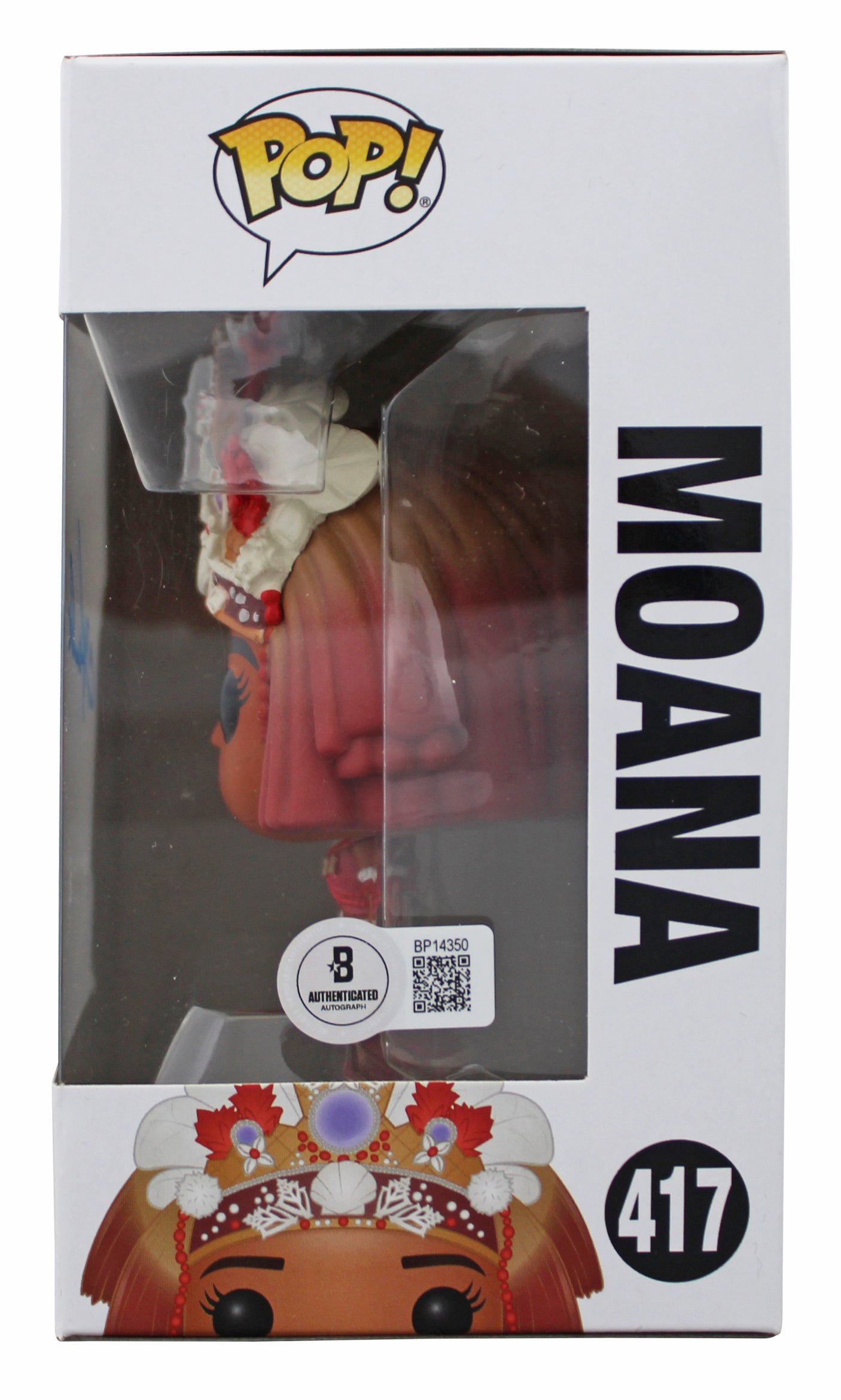 Aulii Cravalho Moana Authentic Signed #417 Funko Pop Vinyl Figure BAS