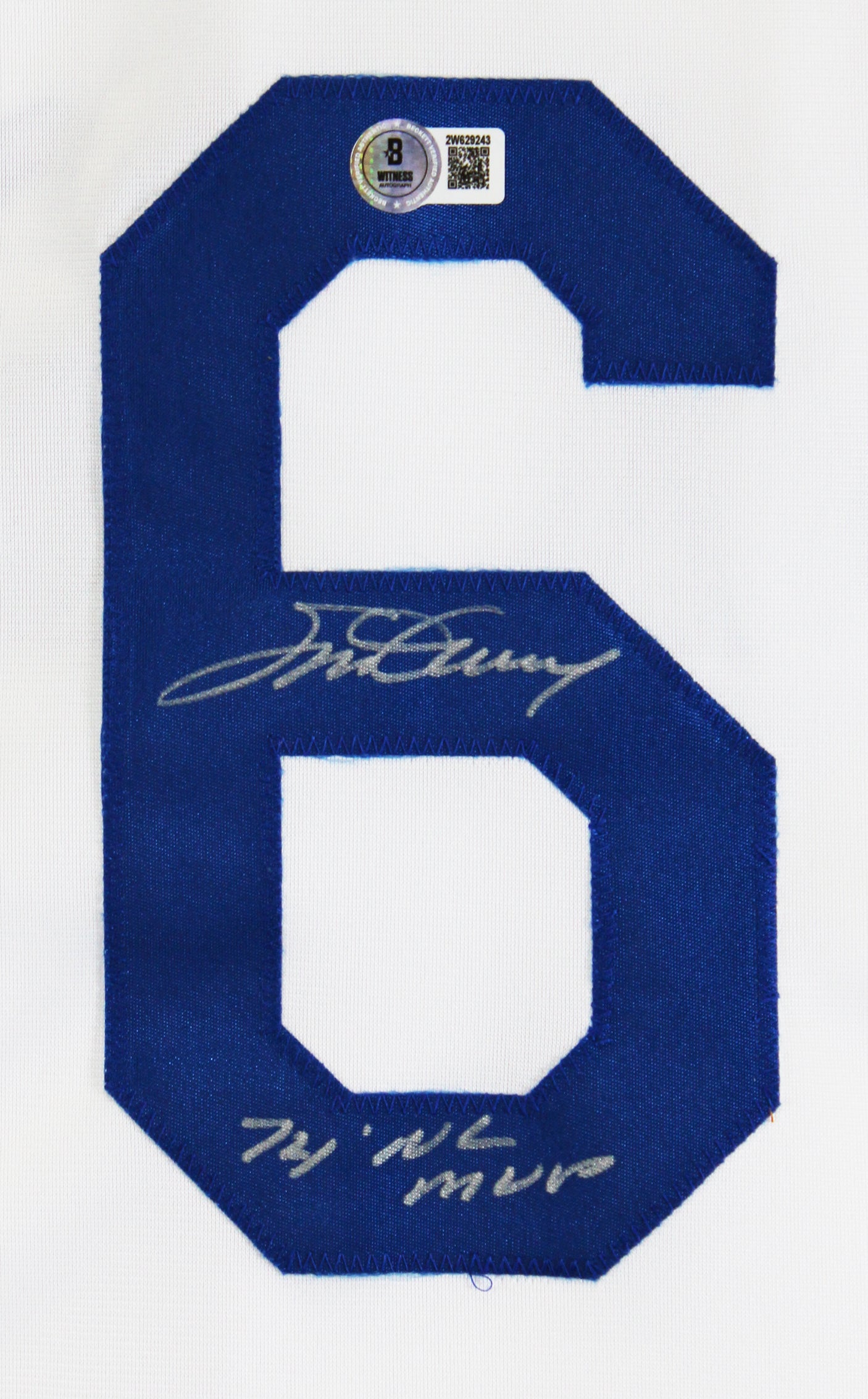 Steve Garvey "74 NL MVP" Signed White Pro Style Framed Jersey BAS Witnessed