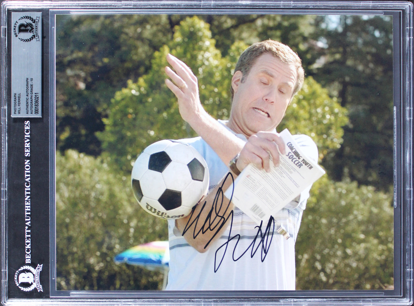 Will Ferrell Kicking & Screaming Signed 8x10 Photo Auto Graded 10! BAS Slabbed