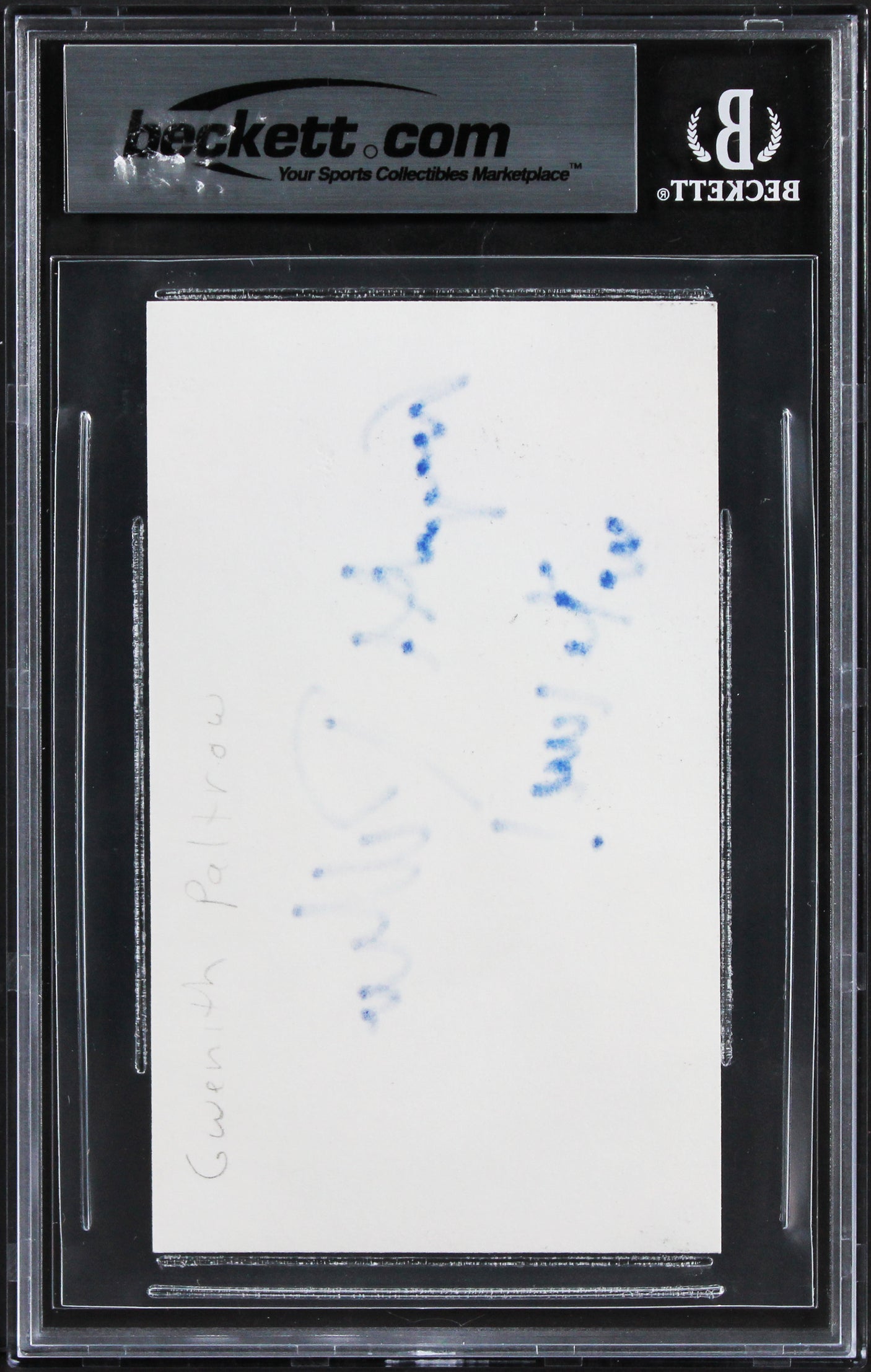 Gwyneth Paltrow Iron Man "With Love" Authentic Signed 3x5 Index Card BAS Slabbed