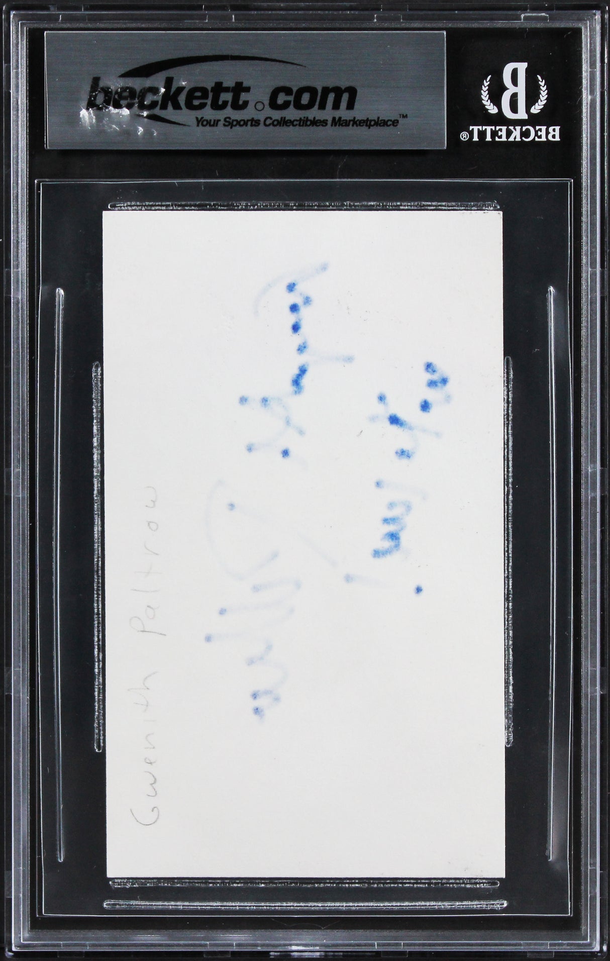 Gwyneth Paltrow Iron Man "With Love" Authentic Signed 3x5 Index Card BAS Slabbed