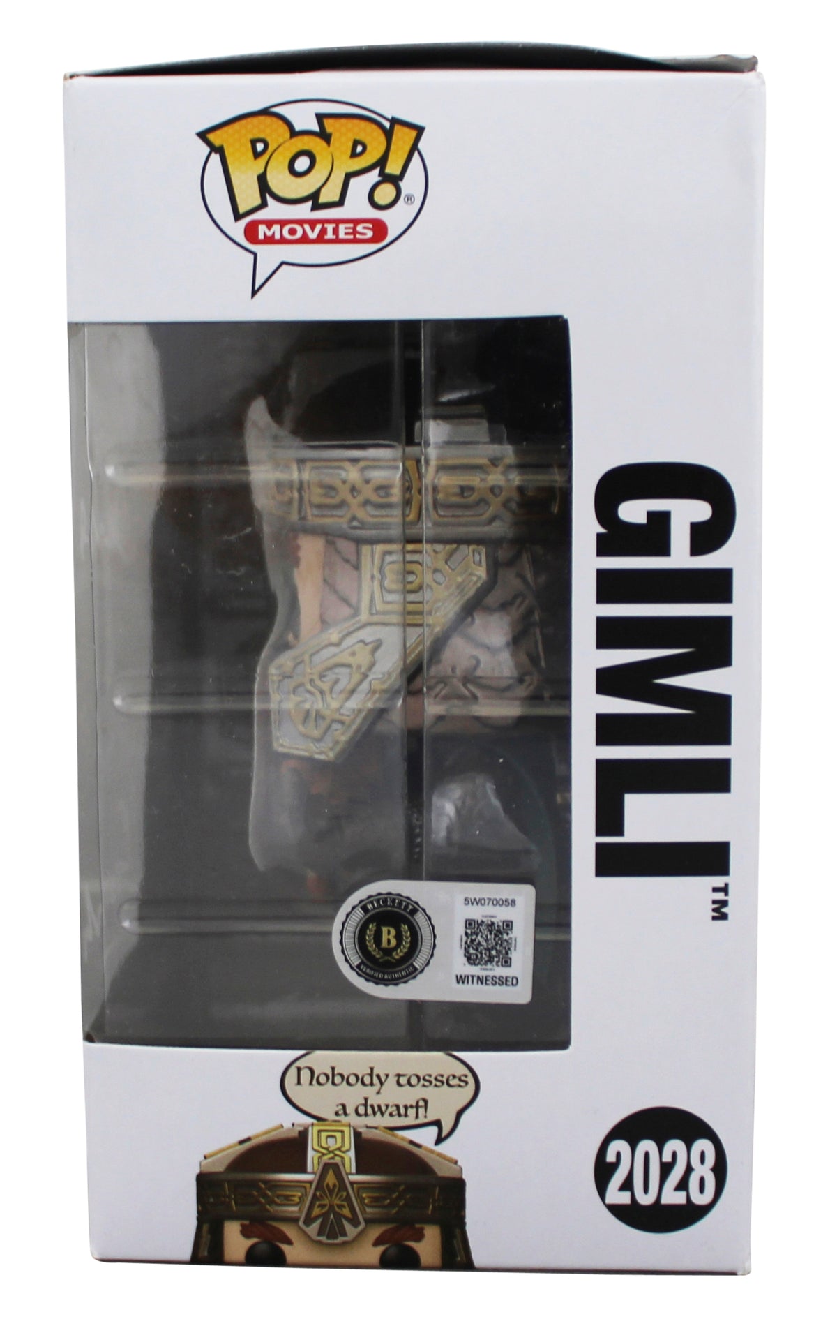 John Rhys-Davies LOTR "Gimli" Signed #2028 Funko Pop Figure BAS Wit #5W070058