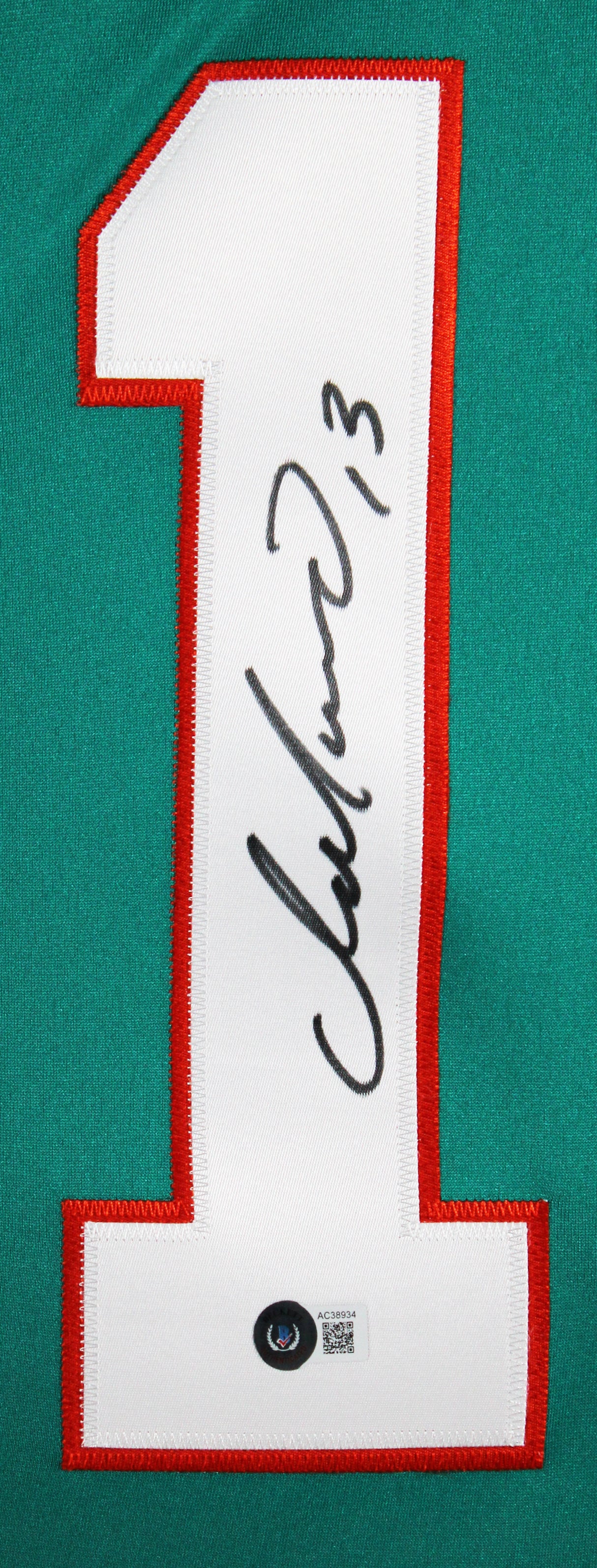 Dolphins Dan Marino Authentic Signed Teal Nike Limited Framed Jersey BAS