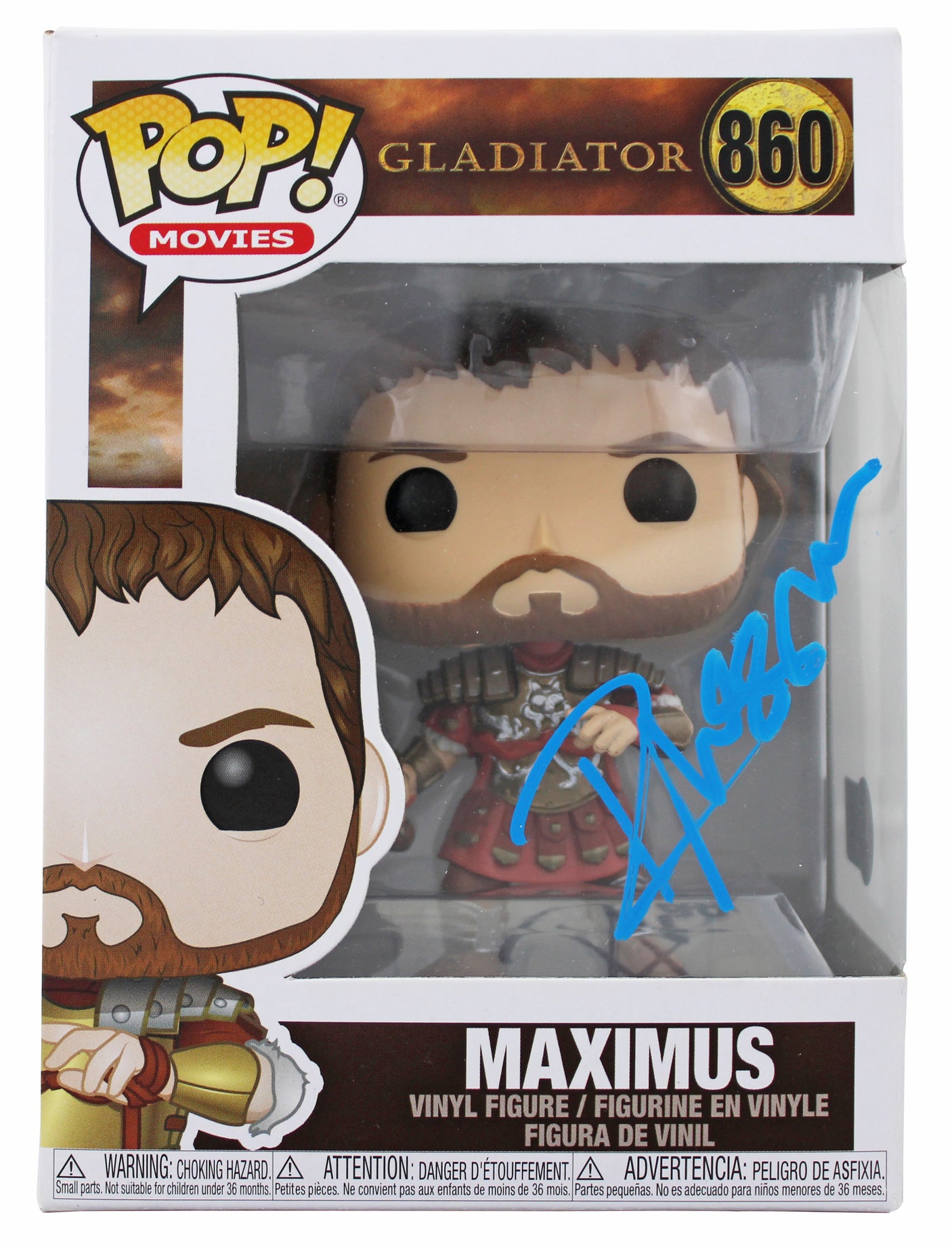 Russell Crowe Gladiator Authentic Signed Maximus #860 Funko Pop Vinyl Figure BAS