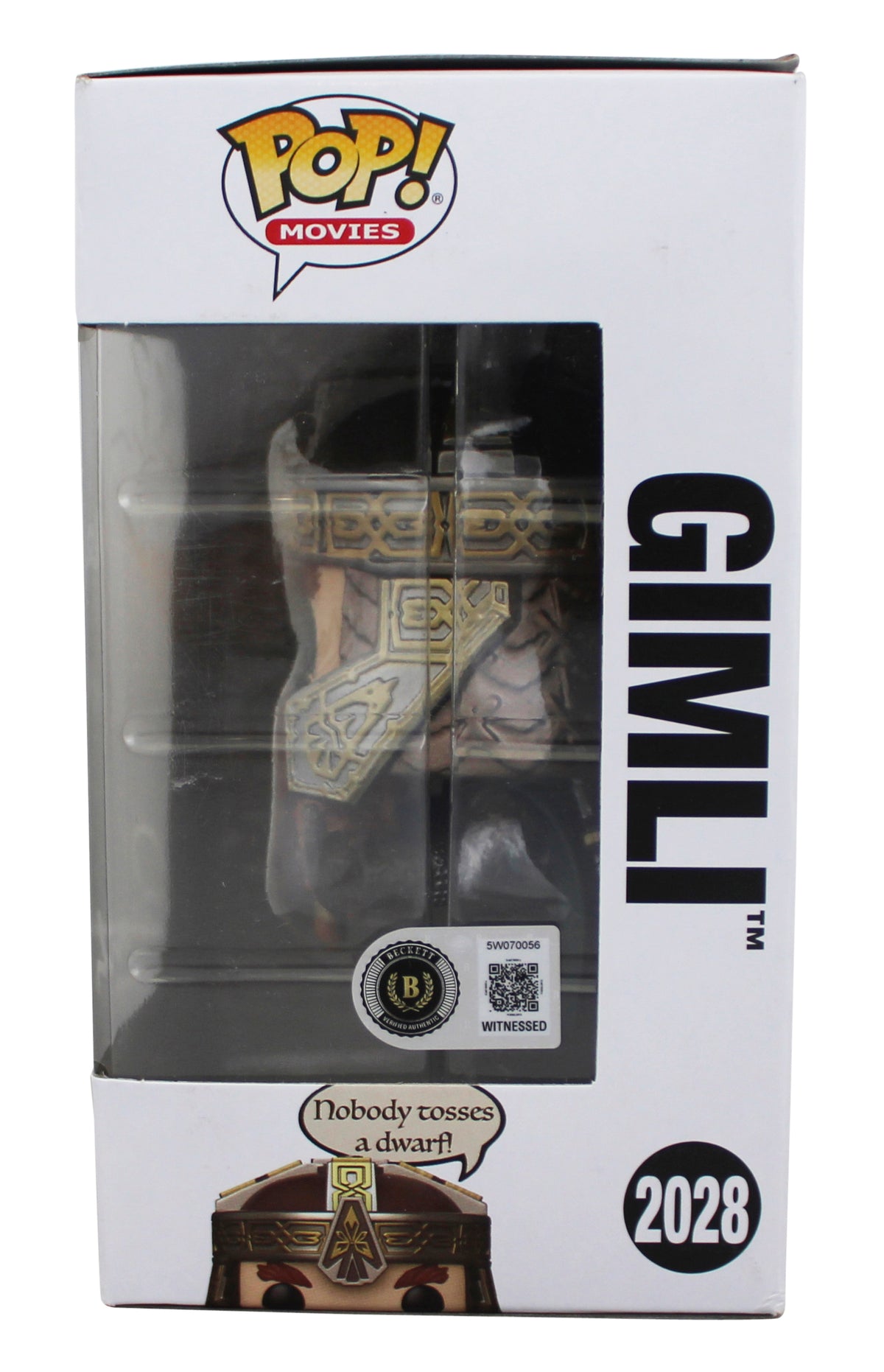 John Rhys-Davies LOTR "Gimli" Signed #2028 Funko Pop Figure BAS Wit #5W070056