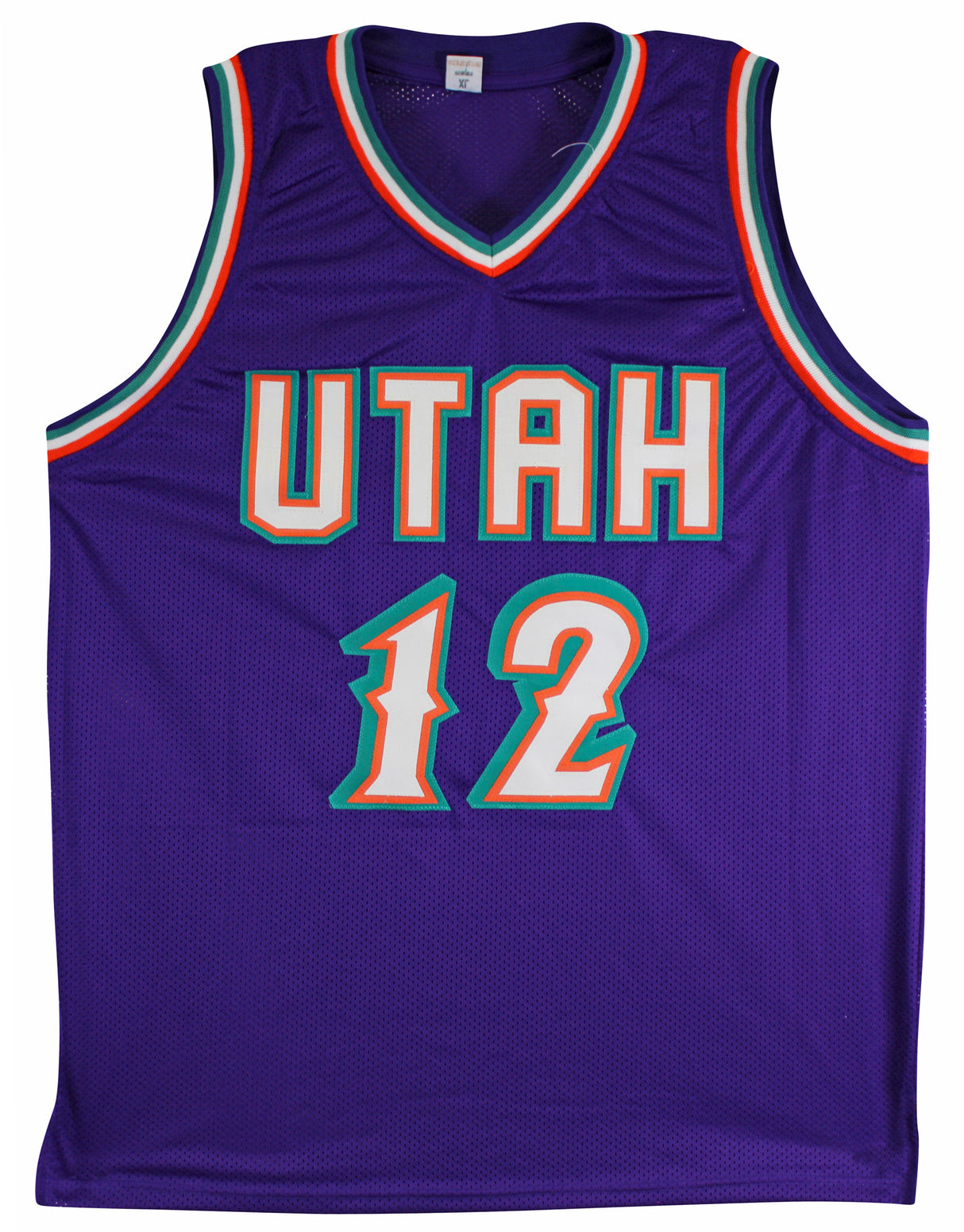 John Stockton Authentic Signed Purple Pro Style Jersey Autographed BAS Witnessed
