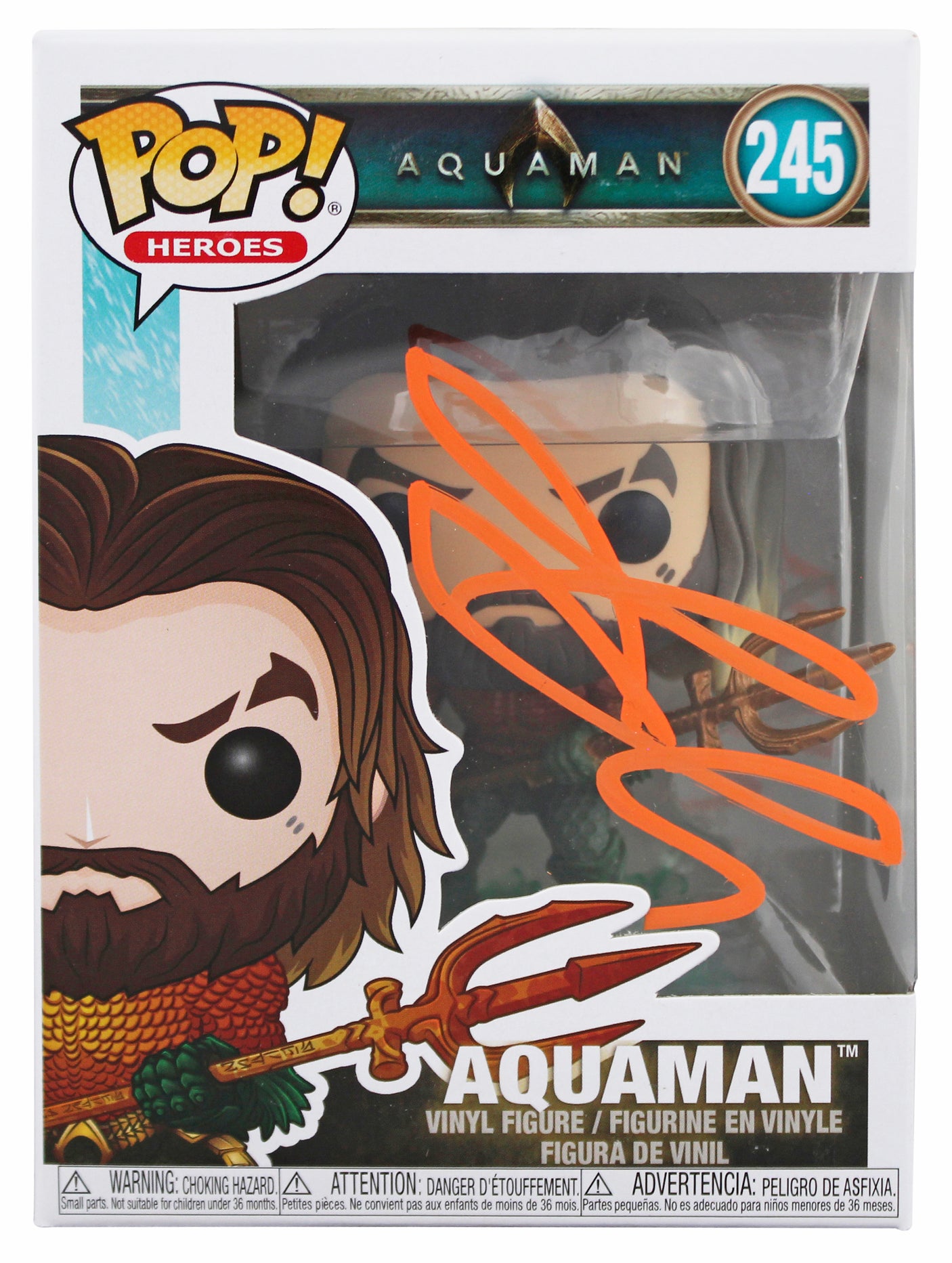 Jason Momoa Aquaman Authentic Signed #245 Funko Pop Vinyl Figure BAS