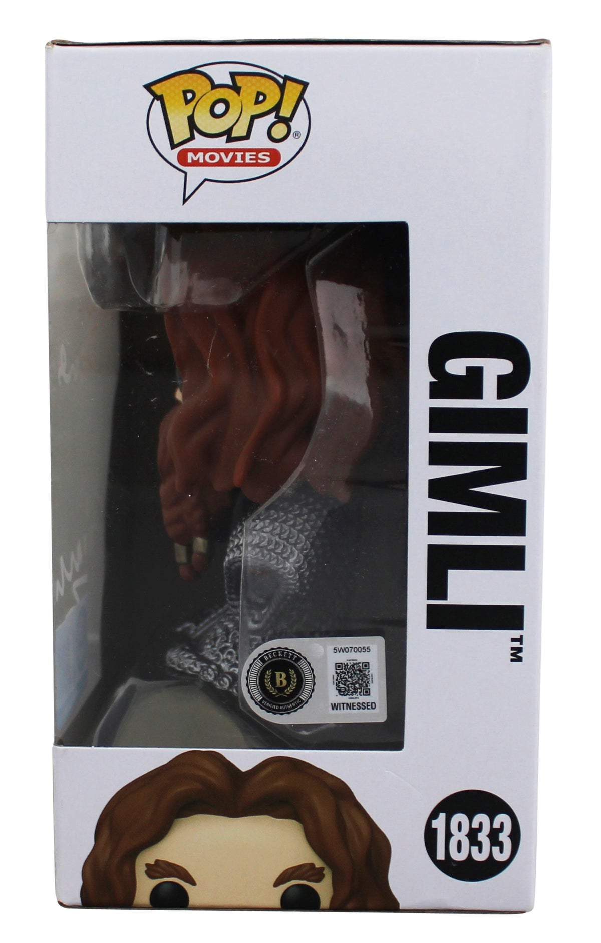 John Rhys-Davies LOTR "Gimli" Signed #1833 Funko Pop Figure BAS Wit #5W070055