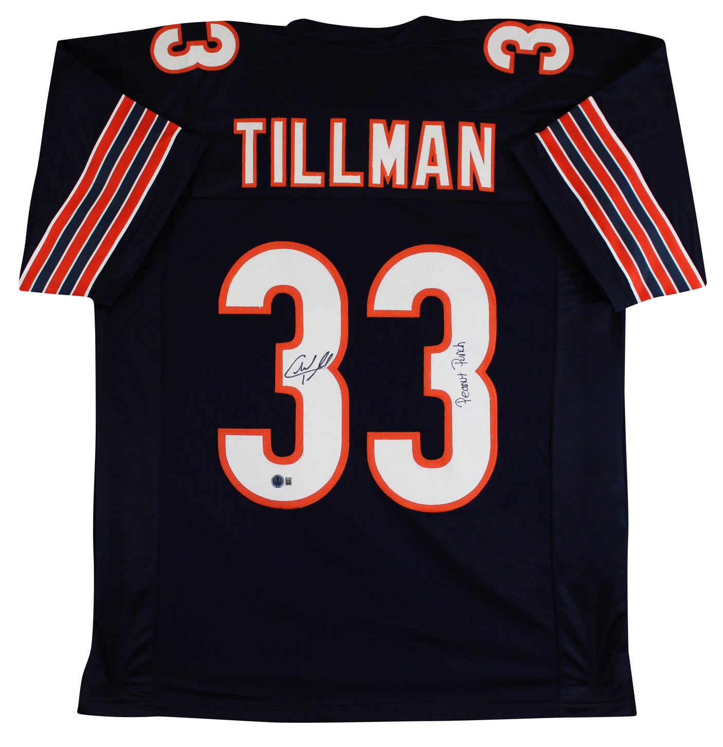 Charles Tillman "Peanut Punch" Signed Navy Pro Style Jersey BAS Witnessed