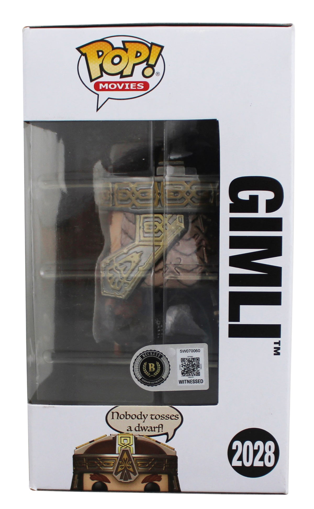 John Rhys-Davies LOTR "Gimli" Signed #2028 Funko Pop Figure BAS Wit #5W070060