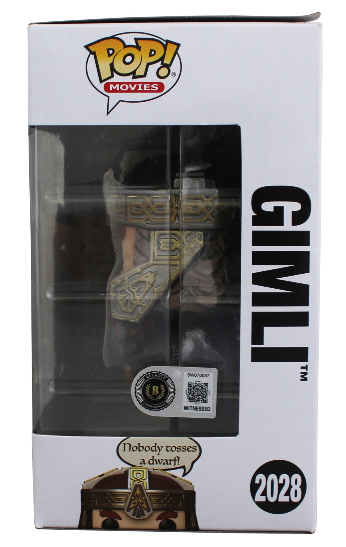 John Rhys-Davies LOTR "Gimli" Signed #2028 Funko Pop Figure BAS Wit #5W070057