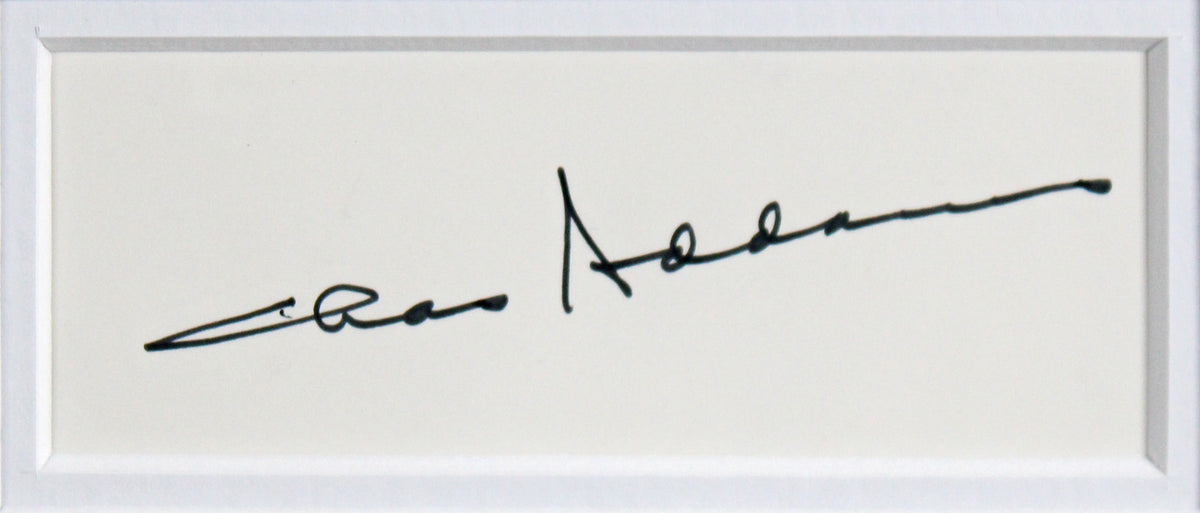 Charles Addams The Addams Family Authentic Signed & Framed 1.5x4 Cut BAS LOA