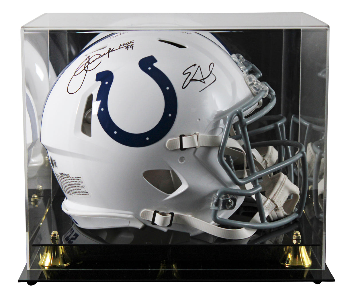 Edgerrin James & Eric Dickerson Signed F/S Speed Proline Helmet W/ Case BAS Wit