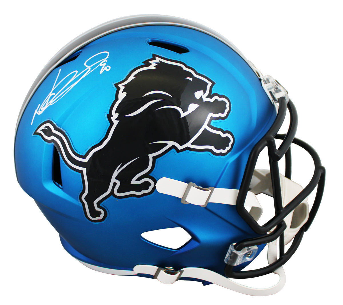 Lions Ndamukong Suh Signed 2024 On-Field Alt Full Size Speed Rep Helmet JSA Wit