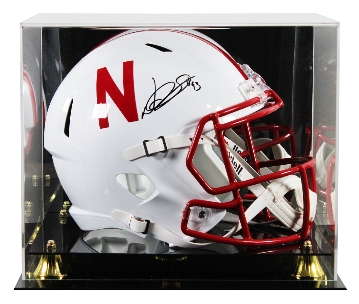 Nebraska Ndamukong Suh Signed Full Size Speed Rep Helmet W/ Case JSA Witness