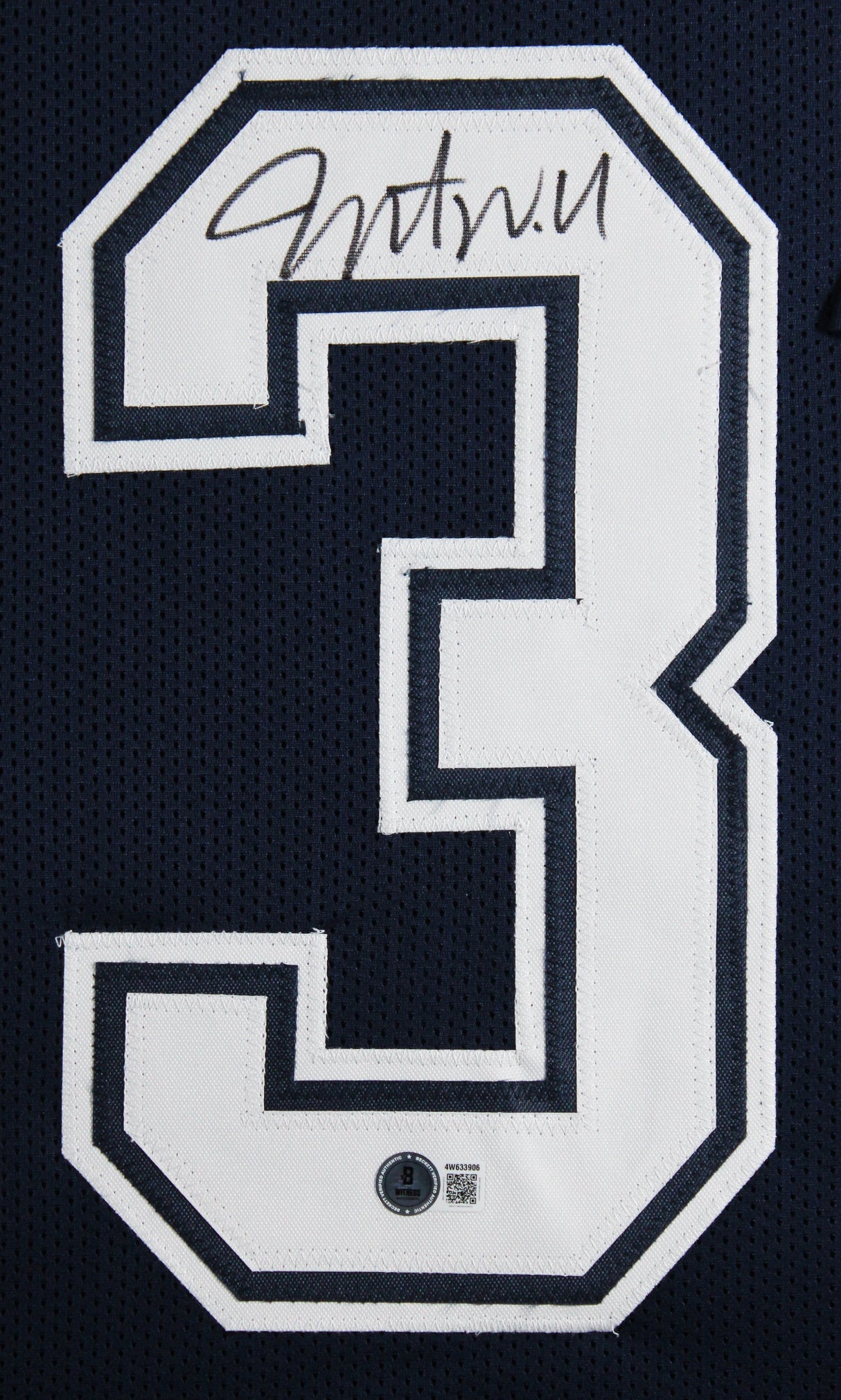 Javonte Williams Authentic Signed Navy Pro Style Framed Jersey BAS Witnessed