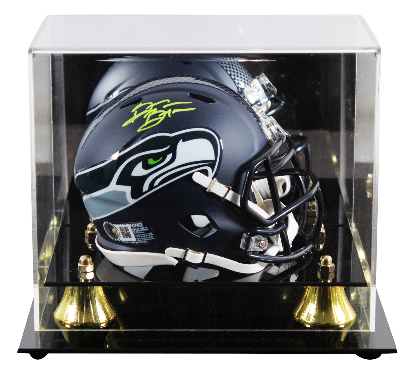Seahawks Brian Bosworth Authentic Signed Speed Mini Helmet W/ Case BAS Witnessed