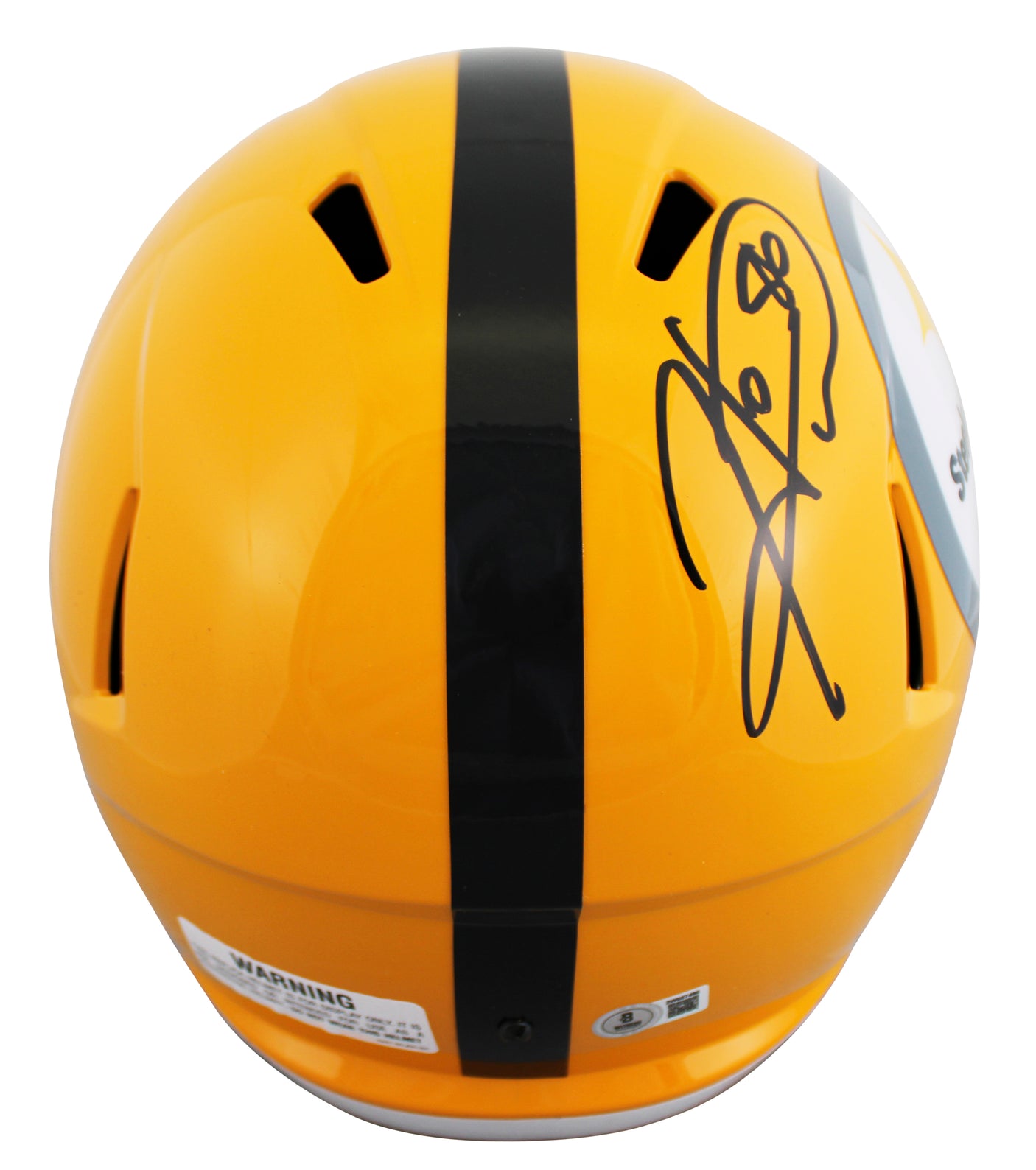 Steelers Hines Ward Signed Yellow Full Size Speed Rep Helmet BAS Witnessed