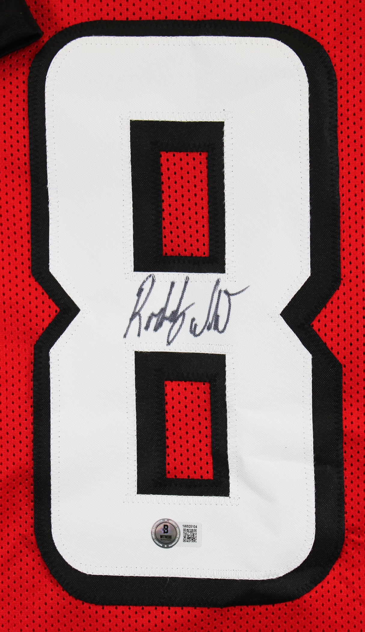 Roddy White Authentic Signed Red Pro Style Framed Jersey BAS Witnessed
