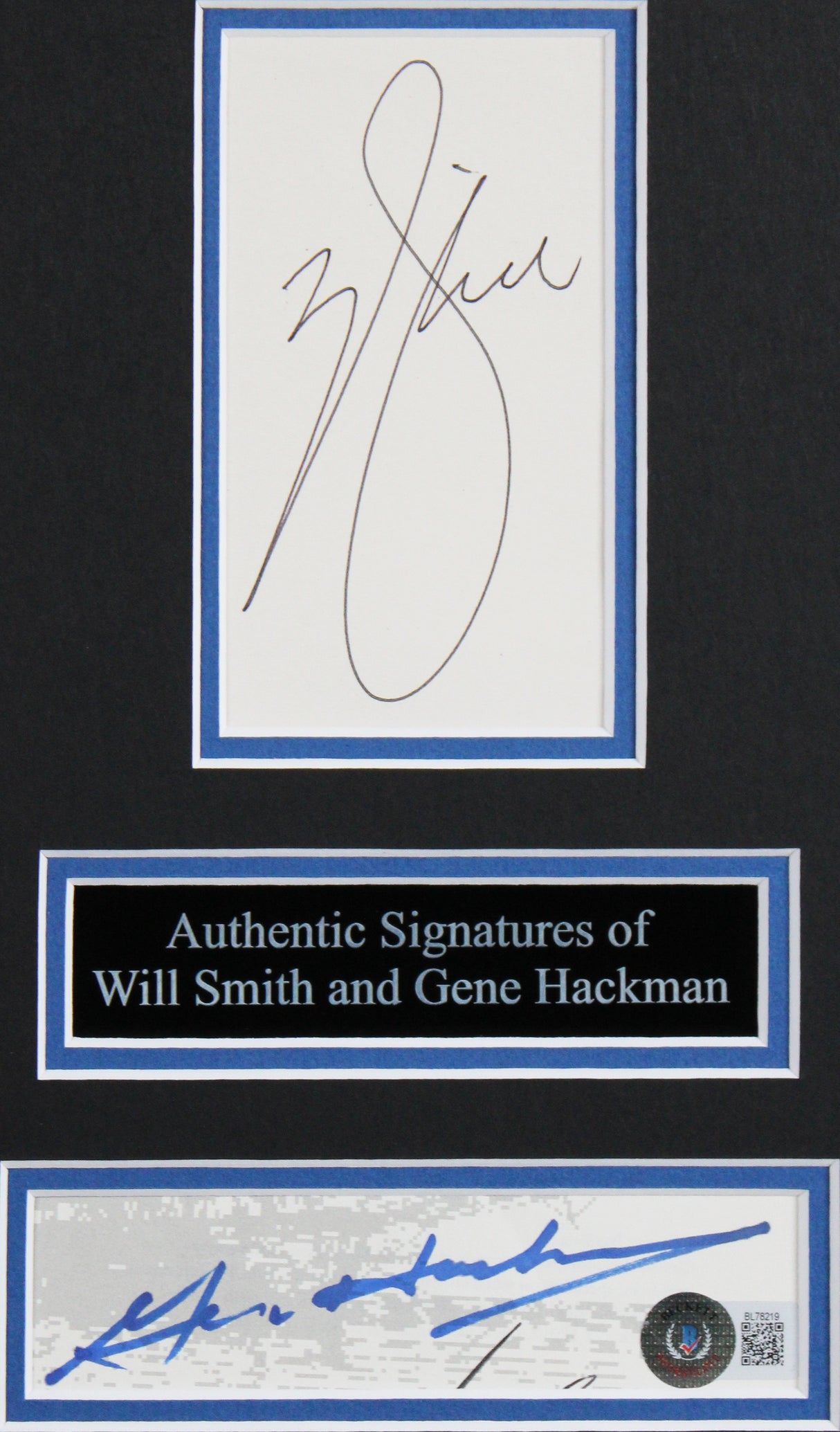 Will Smith & Gene Hackman Enemy Of The State Signed Framed Display BAS #BL78219