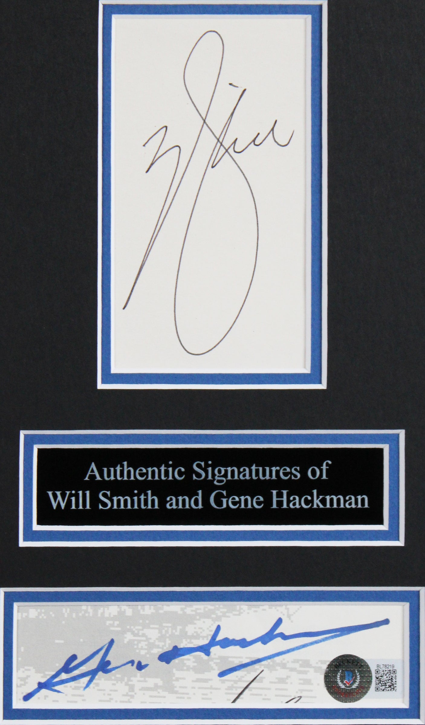 Will Smith & Gene Hackman Enemy Of The State Signed Framed Display BAS #BL78219