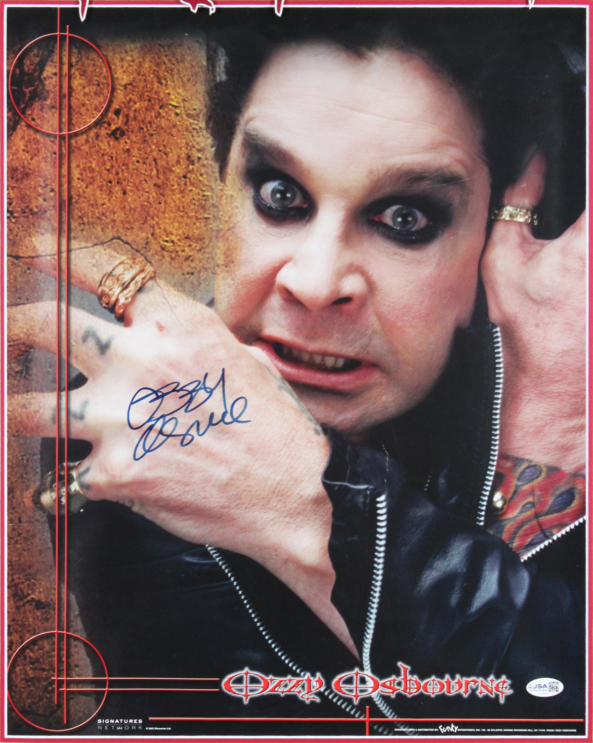 Ozzy Osbourne Authentic Signed & Framed 16x20 2004 Ozzfest Era Poster JSA