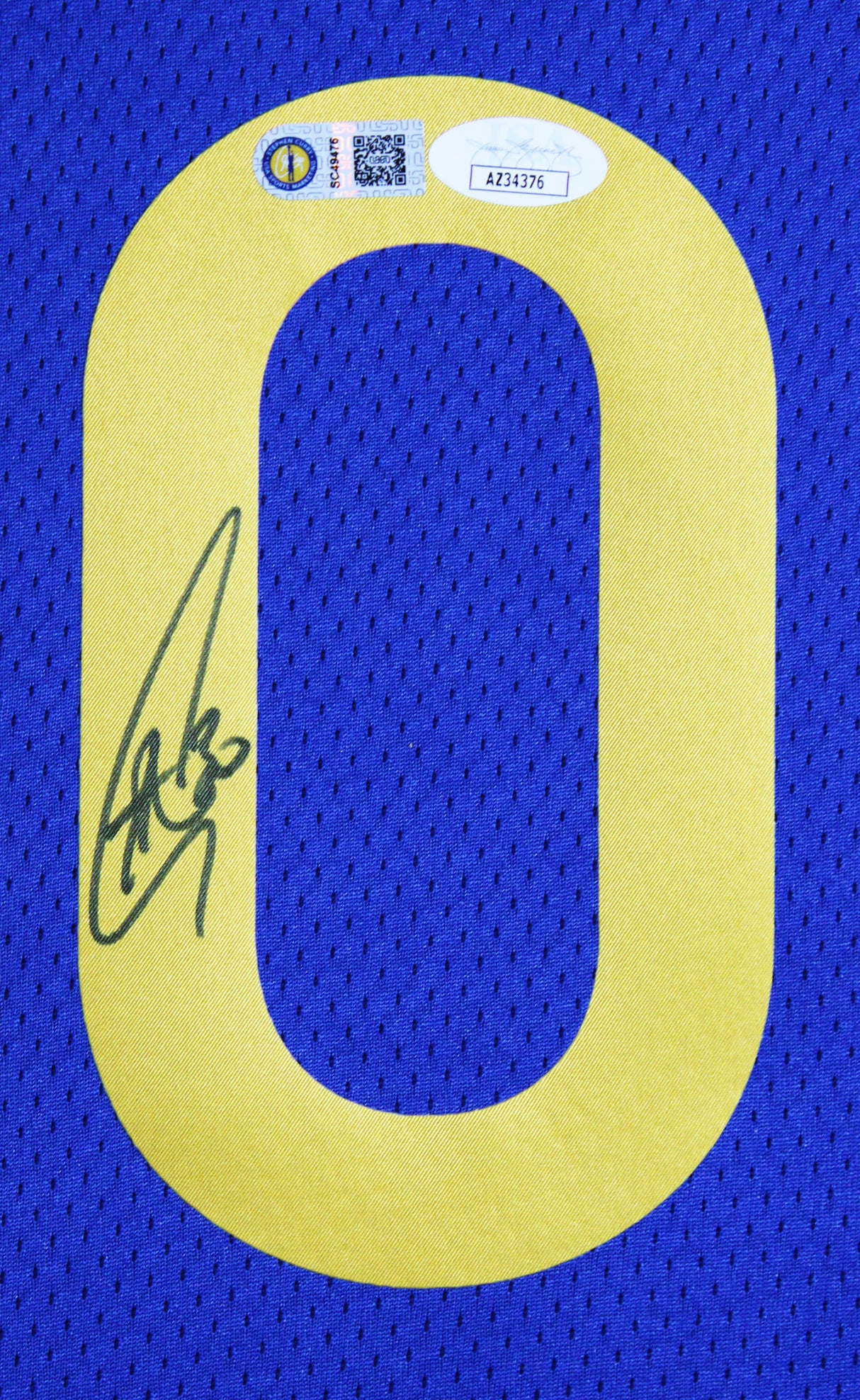 Warriors Stephen Curry Signed Blue Nike Icon Edition Swingman Framed Jersey JSA
