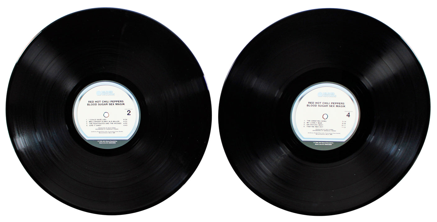 RHCP (4) Kiedis, Flea, Smith, & Frusciante Signed Album Cover W/ Vinyl BAS LOA