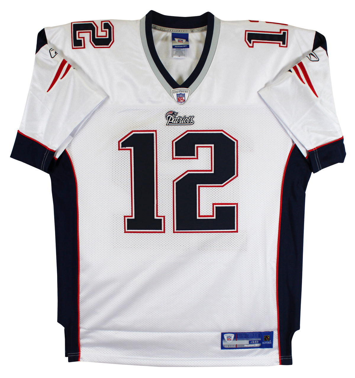 Patriots Tom Brady Signed 2006 Vintage White Reebok Jersey BAS #AC020749