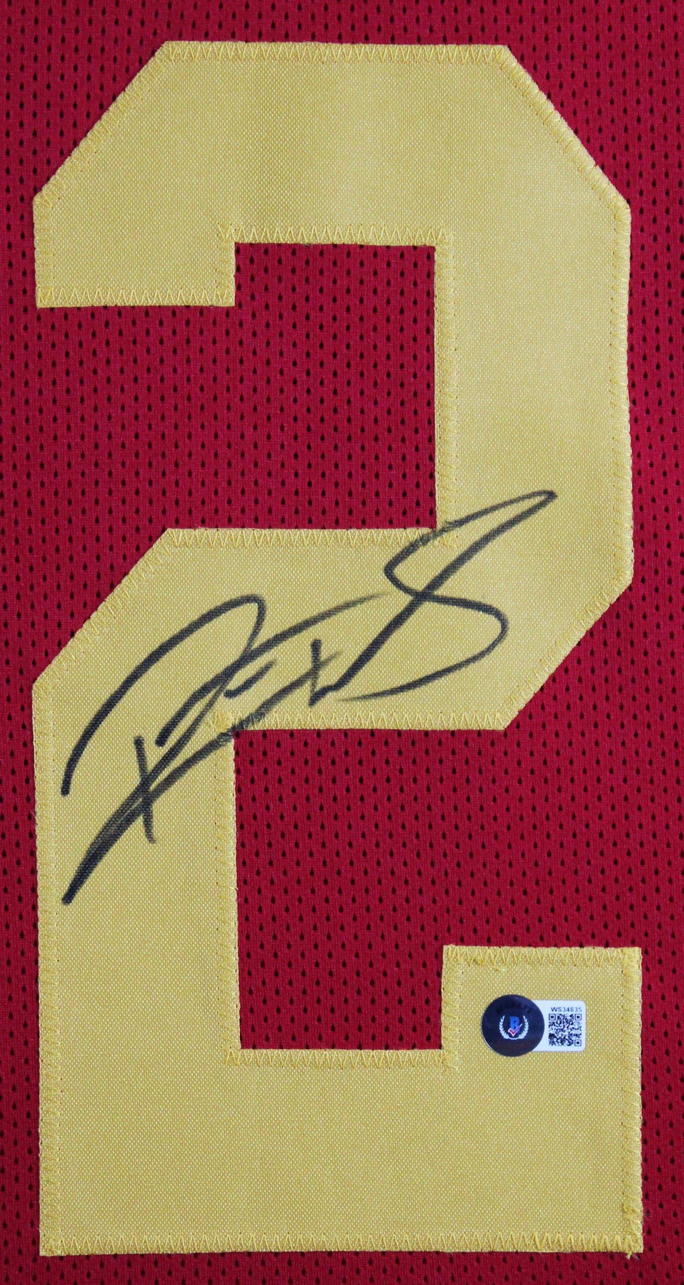 USC Robert Woods Signed Maroon Pro Style Framed Jersey BAS Witnessed #WS34835