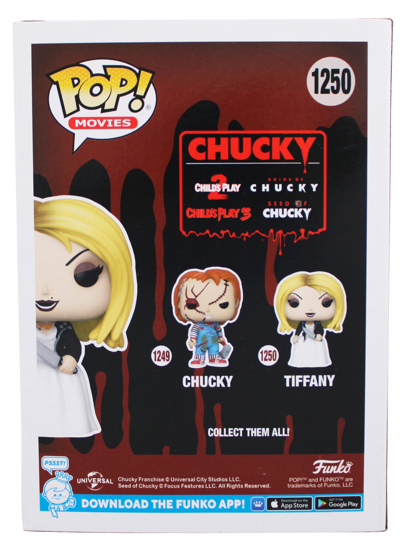 Jennifer Tilly Bride of Chucky Signed #1250 Funko Pop Figure PSA/DNA #AO17493
