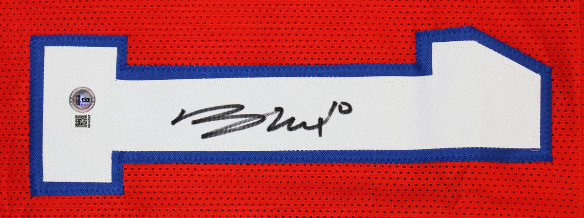 Bo Nix Authentic Signed Orange Throwback Pro Style Framed Jersey BAS Witnessed