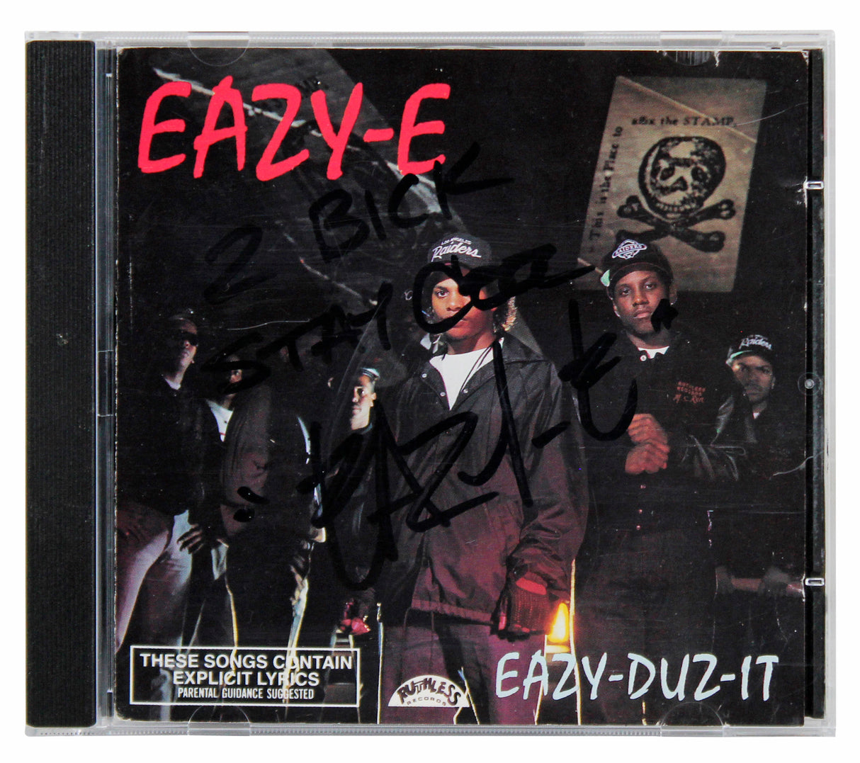 Eazy-E "2 Bick Stay Cool" Signed Eazy-Duz-It Cd Insert W/ Disk JSA #XX80870