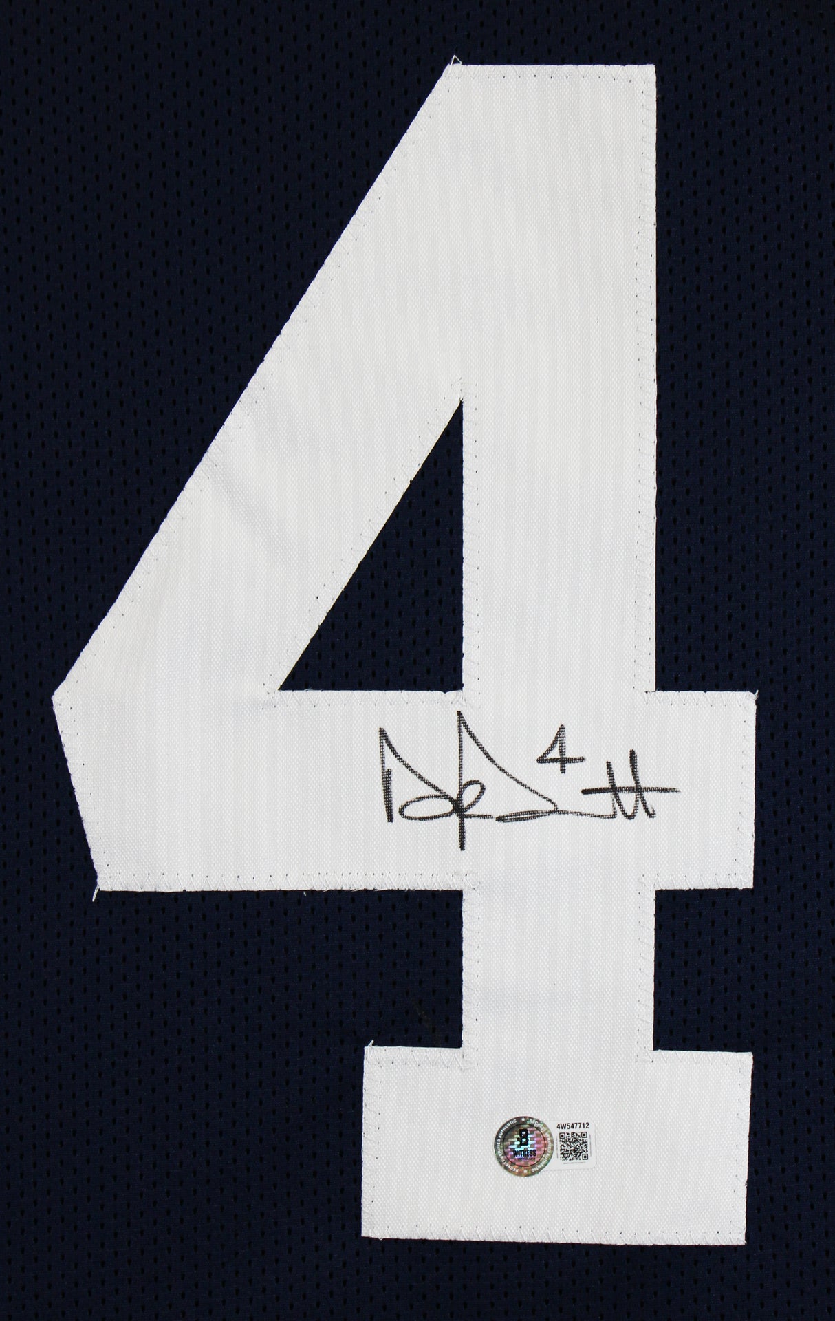 Dak Prescott Signed Navy Thanksgiving Pro Style Framed Jersey BAS Witnessed